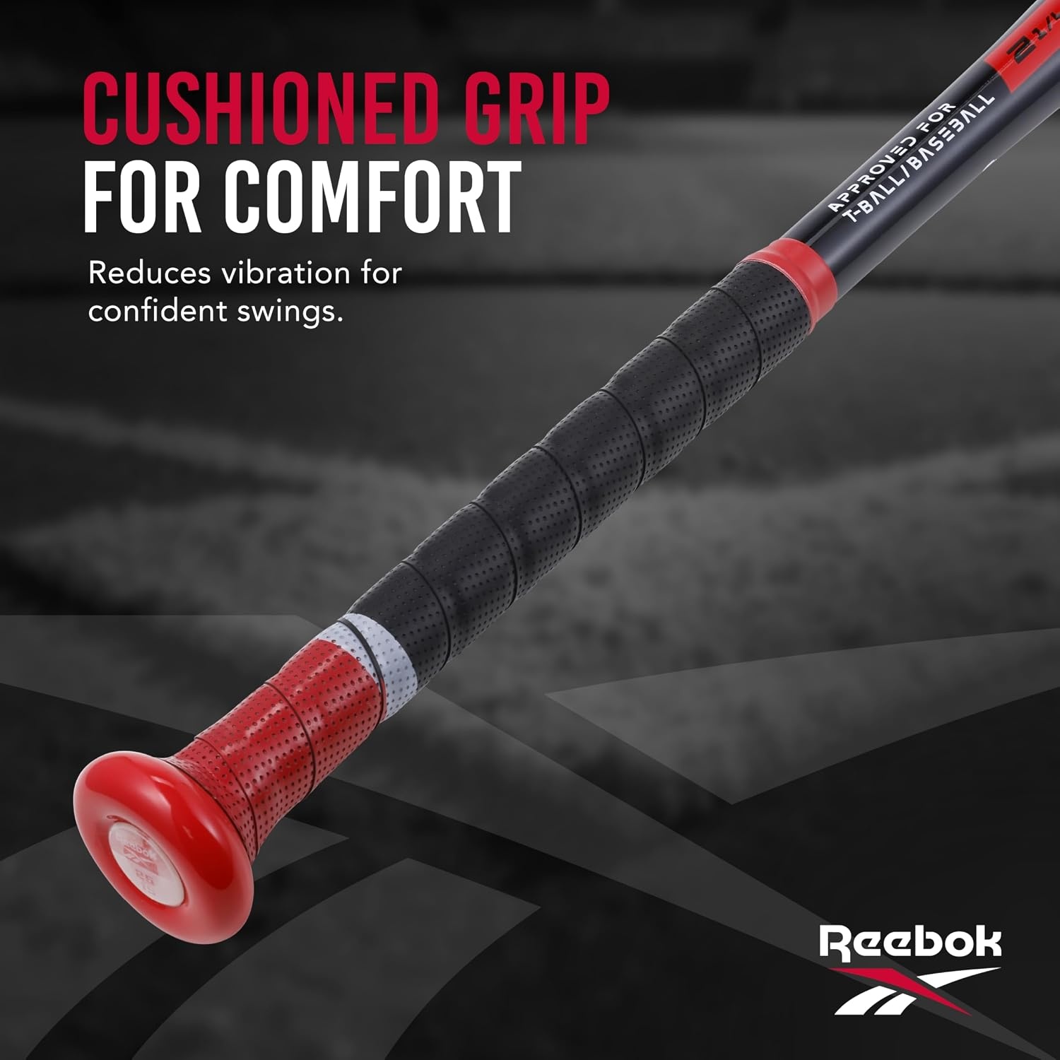 image:imageReebok 26Inch Aluminum TBall Bat Lightweight Youth Baseball BeginnerFriendly Kids amp Youth Includes Balls 26Inch Aluminum Bat for Kids amp YouthBlack