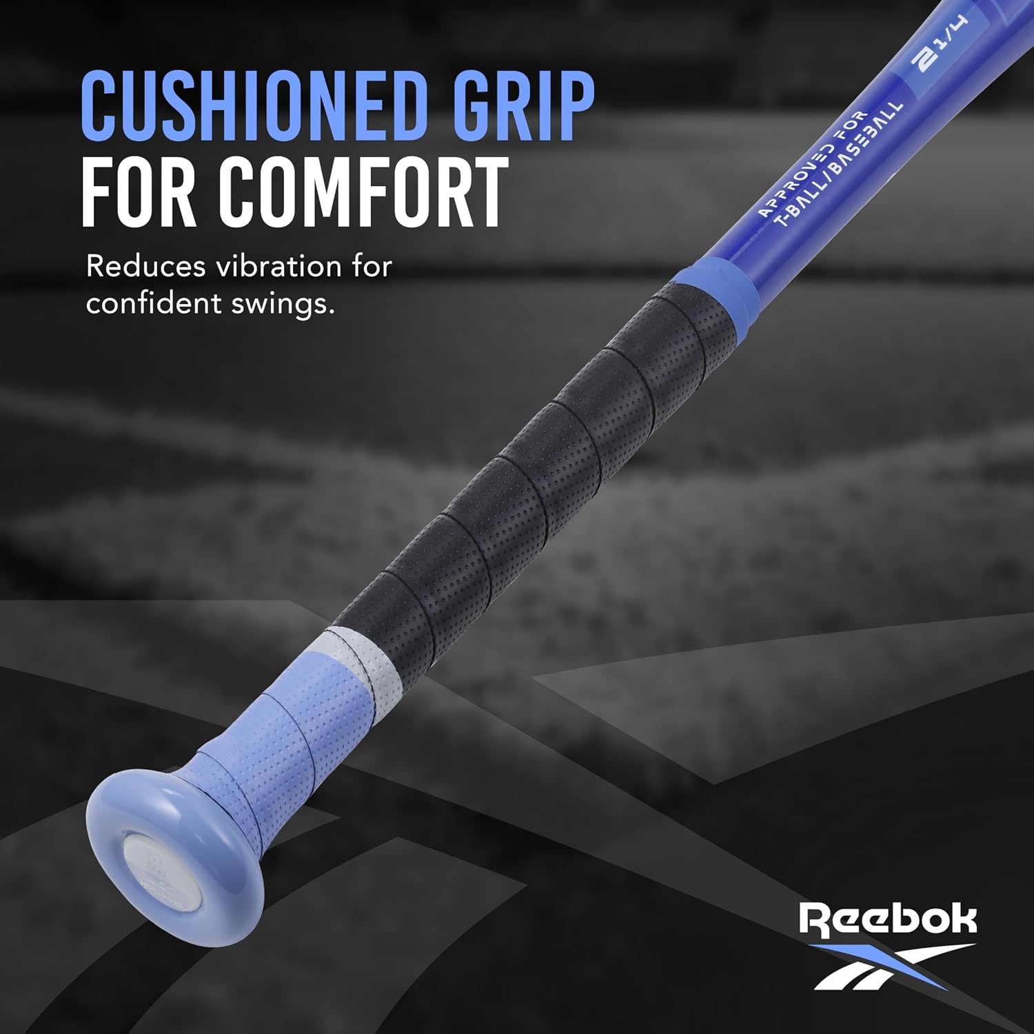image:imageReebok 26Inch Aluminum TBall Bat Lightweight Youth Baseball BeginnerFriendly Kids amp Youth Includes Balls 26Inch Aluminum Bat for Kids amp YouthBlue