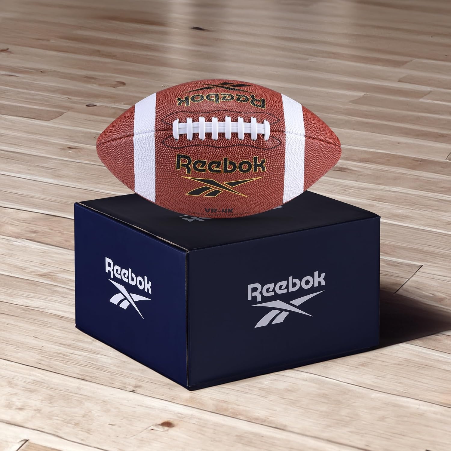 image:imageReebok Football Official Size Composite Leather AntiSlip Grip Includes Pump amp Needle Varsity Innovative Soft Grip Technology Cushion Lining VR4K Series