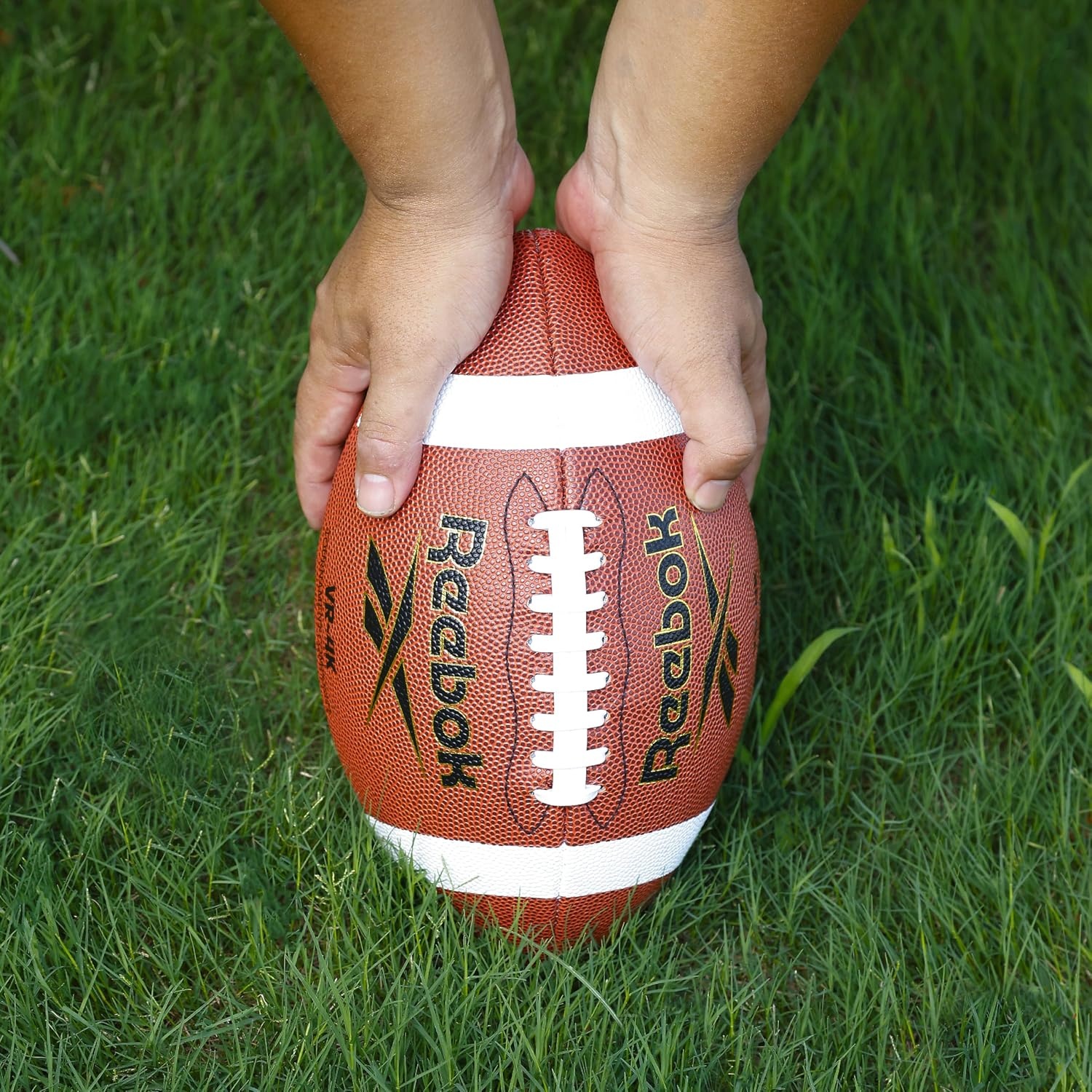 image:imageReebok Football Official Size Composite Leather AntiSlip Grip Includes Pump amp Needle Varsity Innovative Soft Grip Technology Cushion Lining VR4K Series