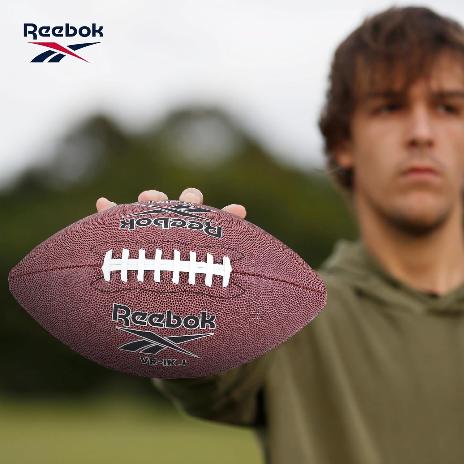 image:imageReebok Junior Football Composite Leather with Pump amp Needle Lightweight Design Junior Walnut Size 6 Stylish amp Lightweight