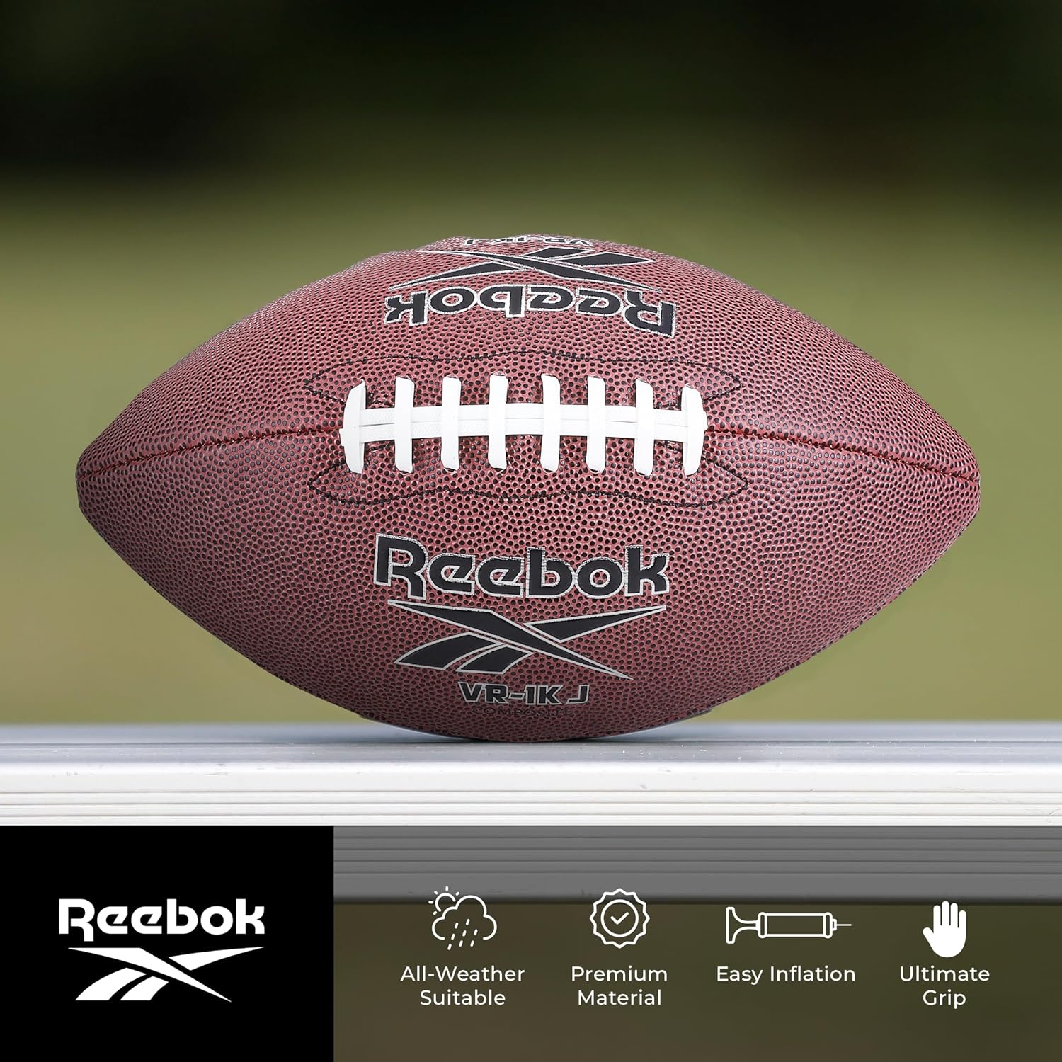 image:imageReebok Junior Football Composite Leather with Pump amp Needle Lightweight Design Junior Walnut Size 6 Stylish amp Lightweight