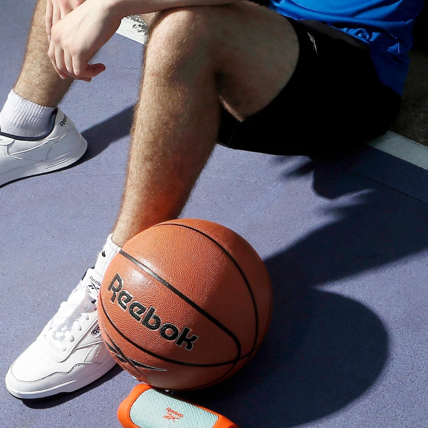 image:imageReebok Over the Door Basketball Hoop Set with Ball and Pump Durable Official Size 7 Rubber Cover Textured Grip Surface Designed for Outdoor Courts Consistent Bounce for Practice amp Play