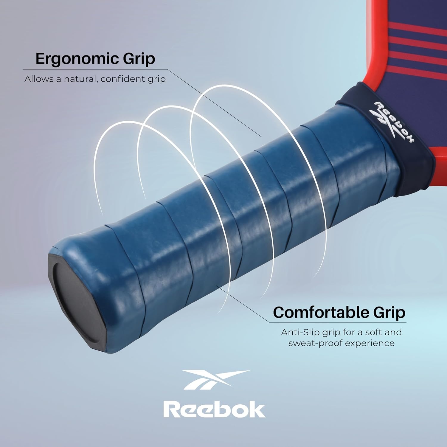 image:imageReebok Pickleball Set for 2 Players Includes 2 Paddles with Cushion Grip and 2 LightUp Balls Perfect for Night Play Durable Engineered for Sports EnthusiastsNavyRed