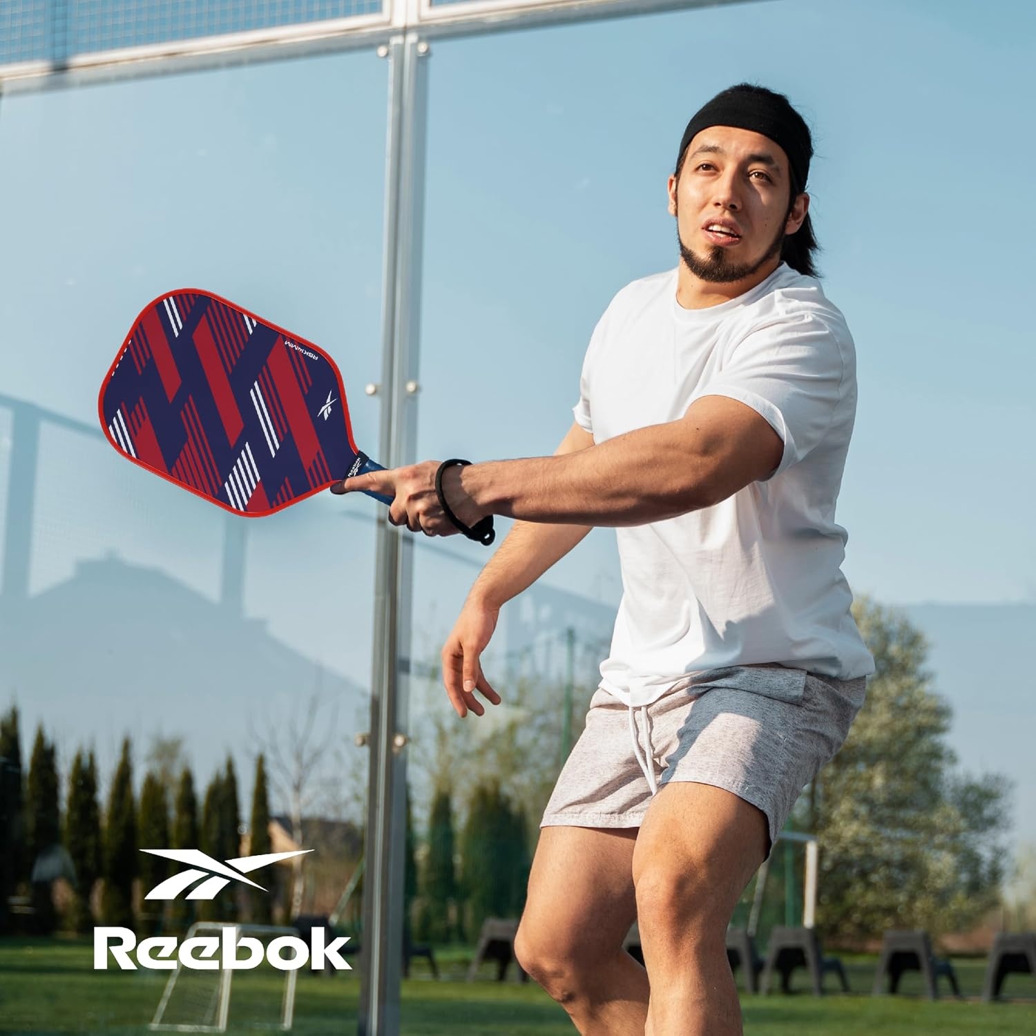 image:imageReebok Pickleball Set for 2 Players Includes 2 Paddles with Cushion Grip and 2 LightUp Balls Perfect for Night Play Durable Engineered for Sports EnthusiastsNavyRed
