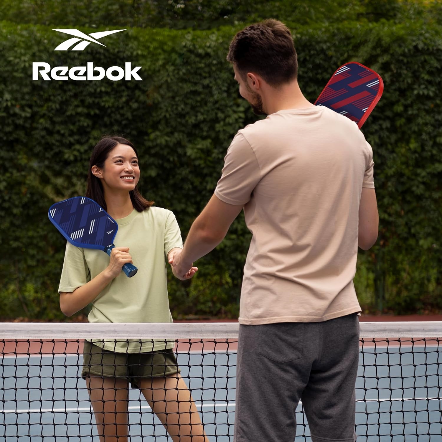 image:imageReebok Pickleball Set for 2 Players Includes 2 Paddles with Cushion Grip and 2 LightUp Balls Perfect for Night Play Durable Engineered for Sports EnthusiastsNavyRed