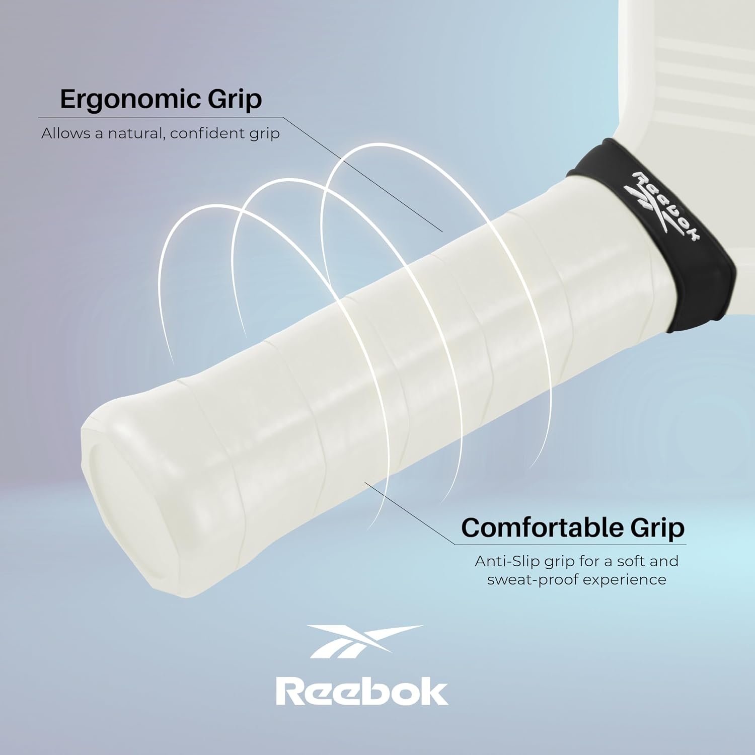 image:imageReebok Pickleball Set for 2 Players Includes 2 Paddles with Cushion Grip and 2 LightUp Balls Perfect for Night Play Durable Engineered for Sports EnthusiastsBlueWhite