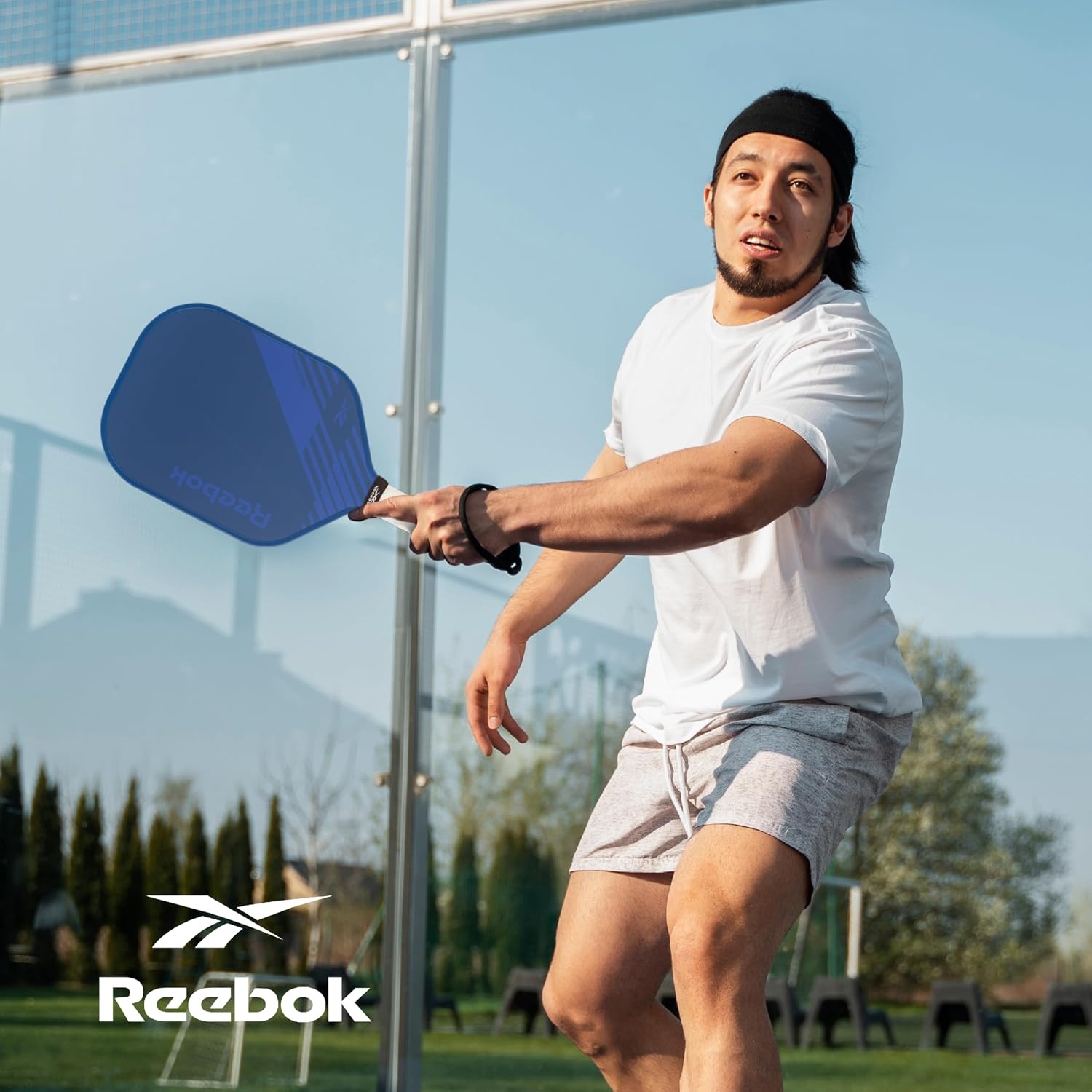 image:imageReebok Pickleball Set for 2 Players Includes 2 Paddles with Cushion Grip and 2 LightUp Balls Perfect for Night Play Durable Engineered for Sports EnthusiastsBlueWhite