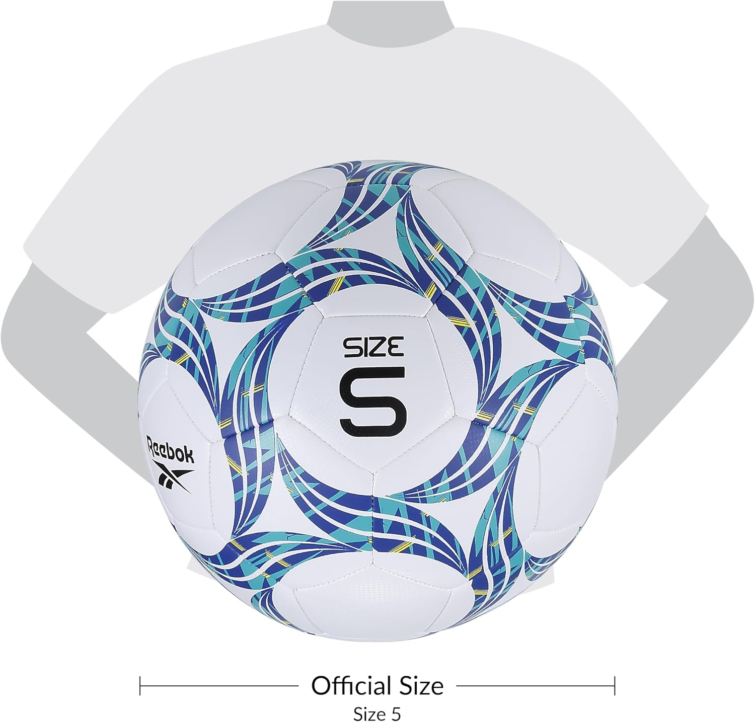image:imageReebok Soccer Ball Official Size Composite All SurfaceWhite