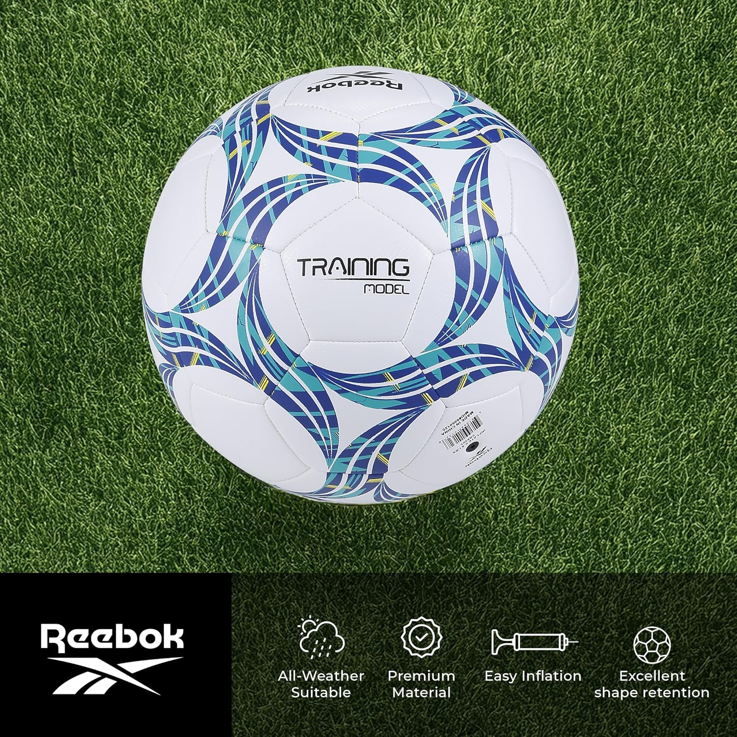 image:imageReebok Soccer Ball Official Size Composite All SurfaceWhite