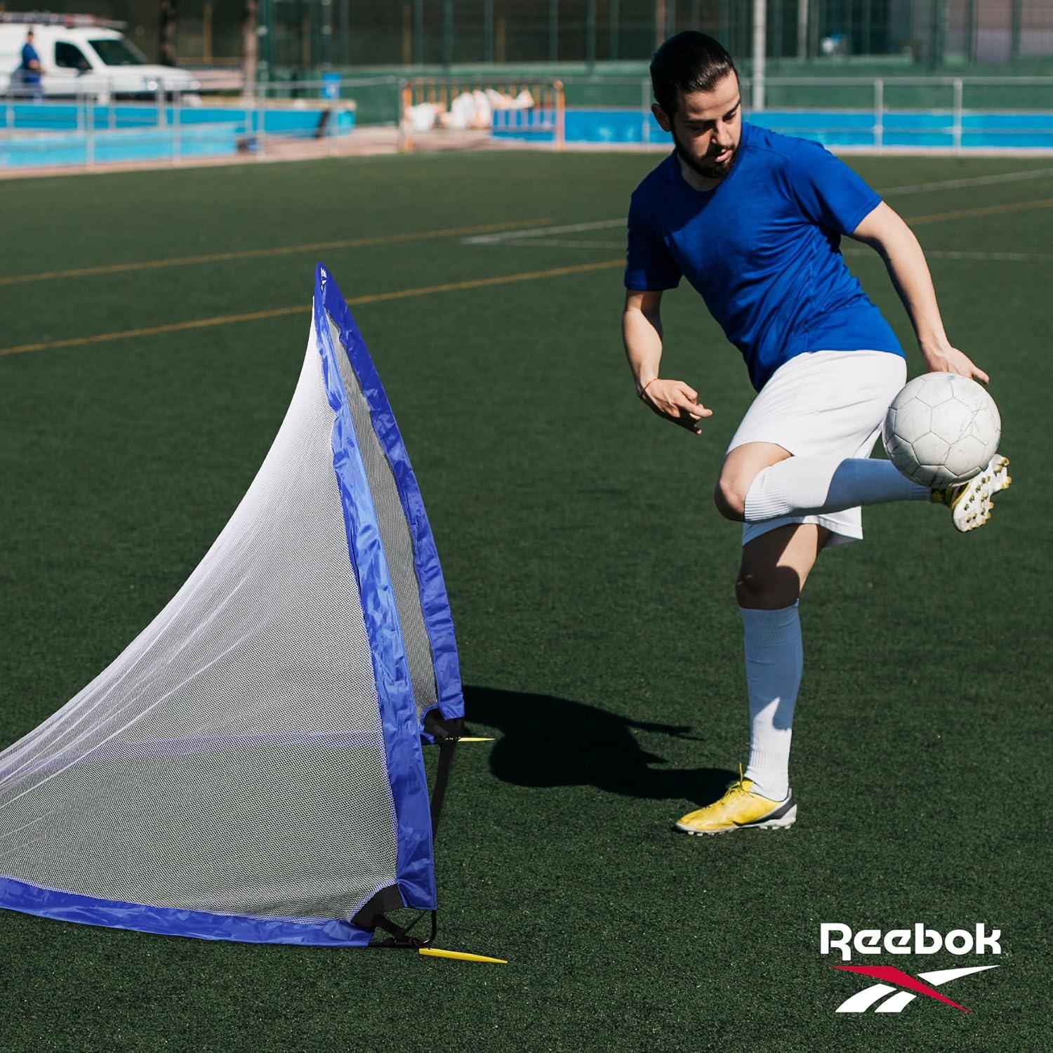 image:imageReebok Soccer Goal Stylish Design with Durable Construction SpaceSaving and Easy SetupBlue