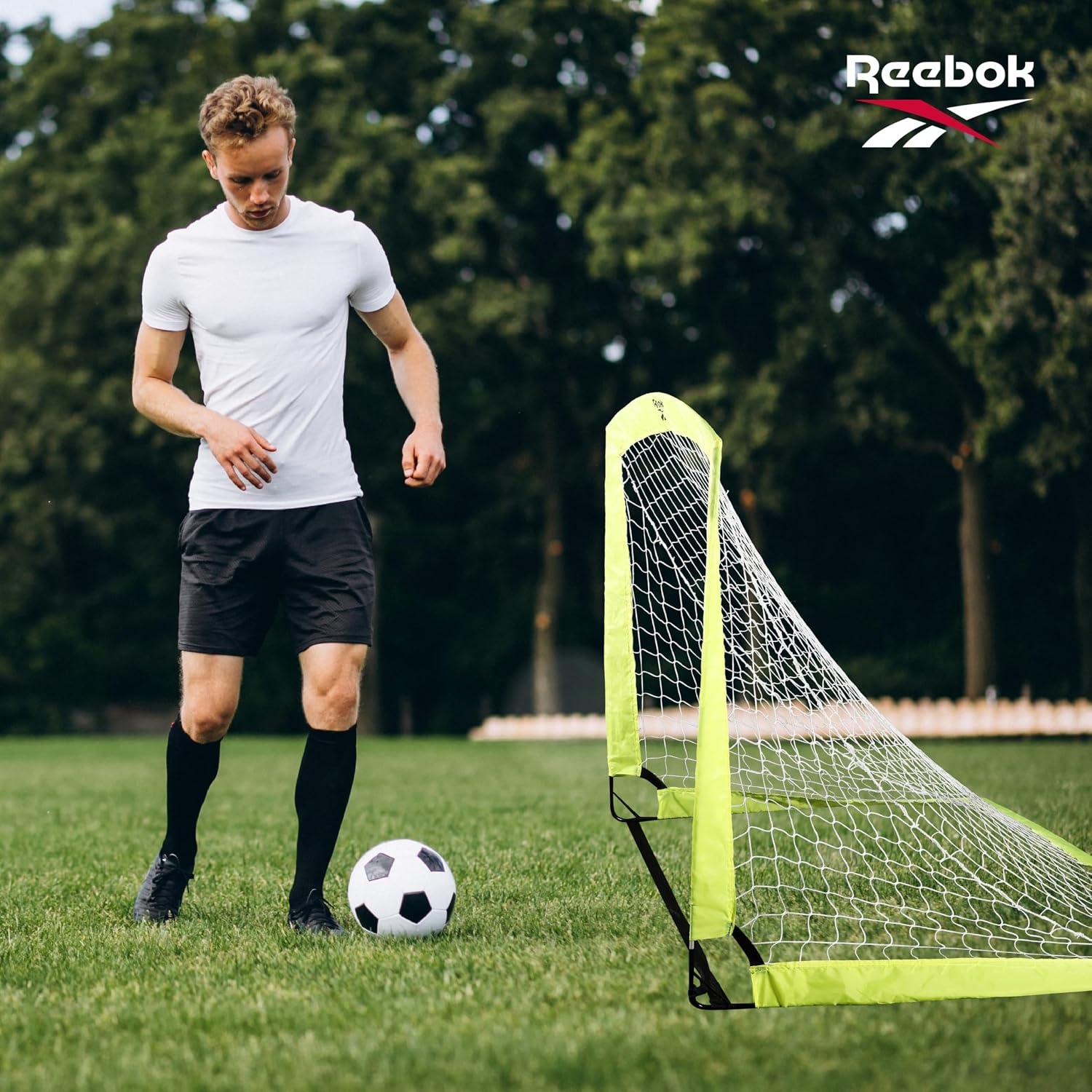 image:imageReebok Soccer Goal Stylish Design with Durable Construction SpaceSaving and Easy SetupYellow
