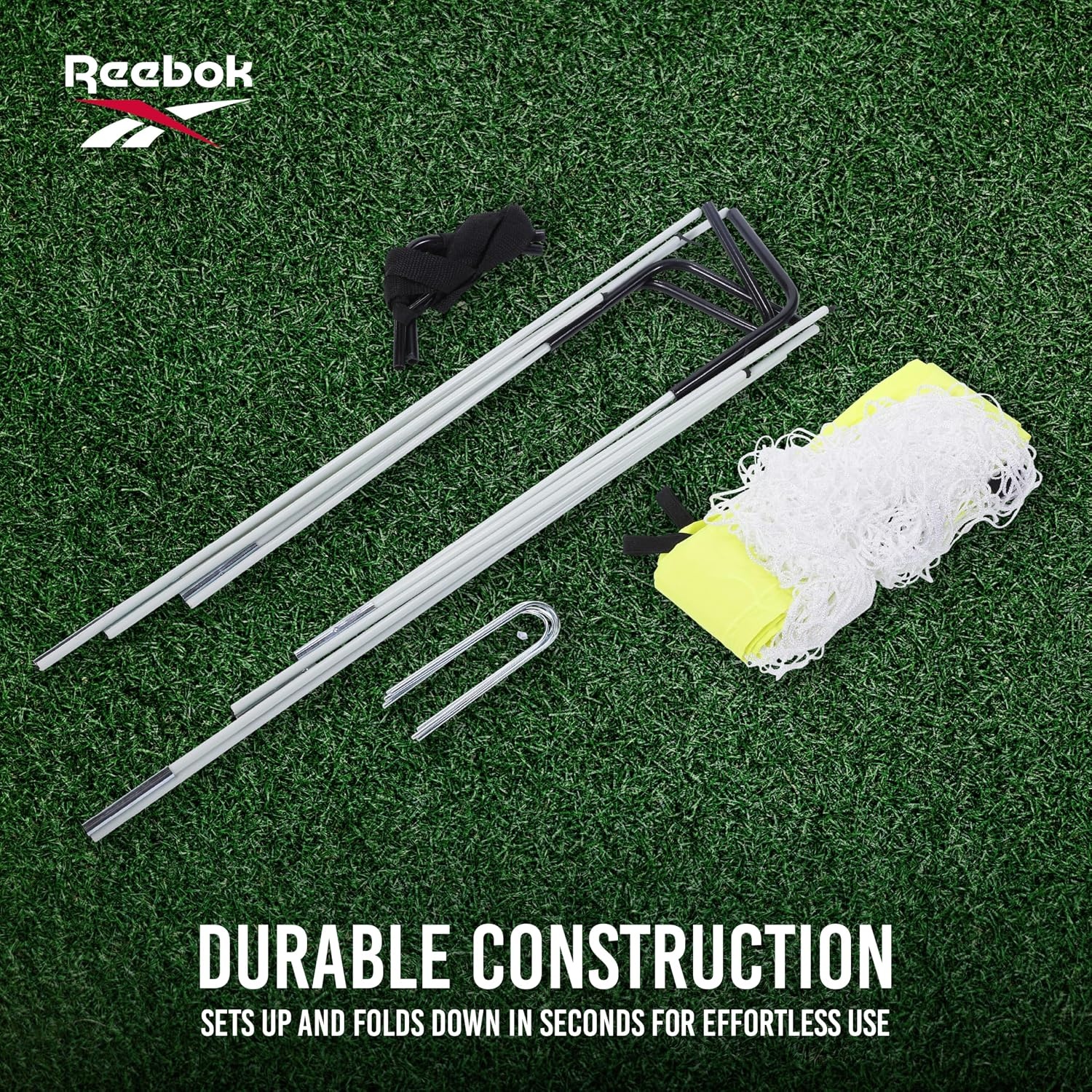 image:imageReebok Soccer Goal Stylish Design with Durable Construction SpaceSaving and Easy SetupYellow