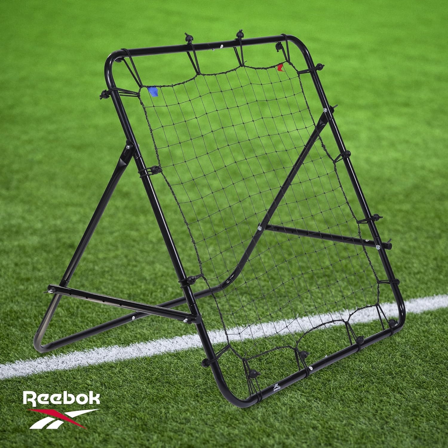 image:imageReebok Soccer Rebounder Portable Training Net for Practice Drills Portable Training Net Angled Rebound Surface Quick Setup Helps Practice Passing Shooting Ball Control and Reactions