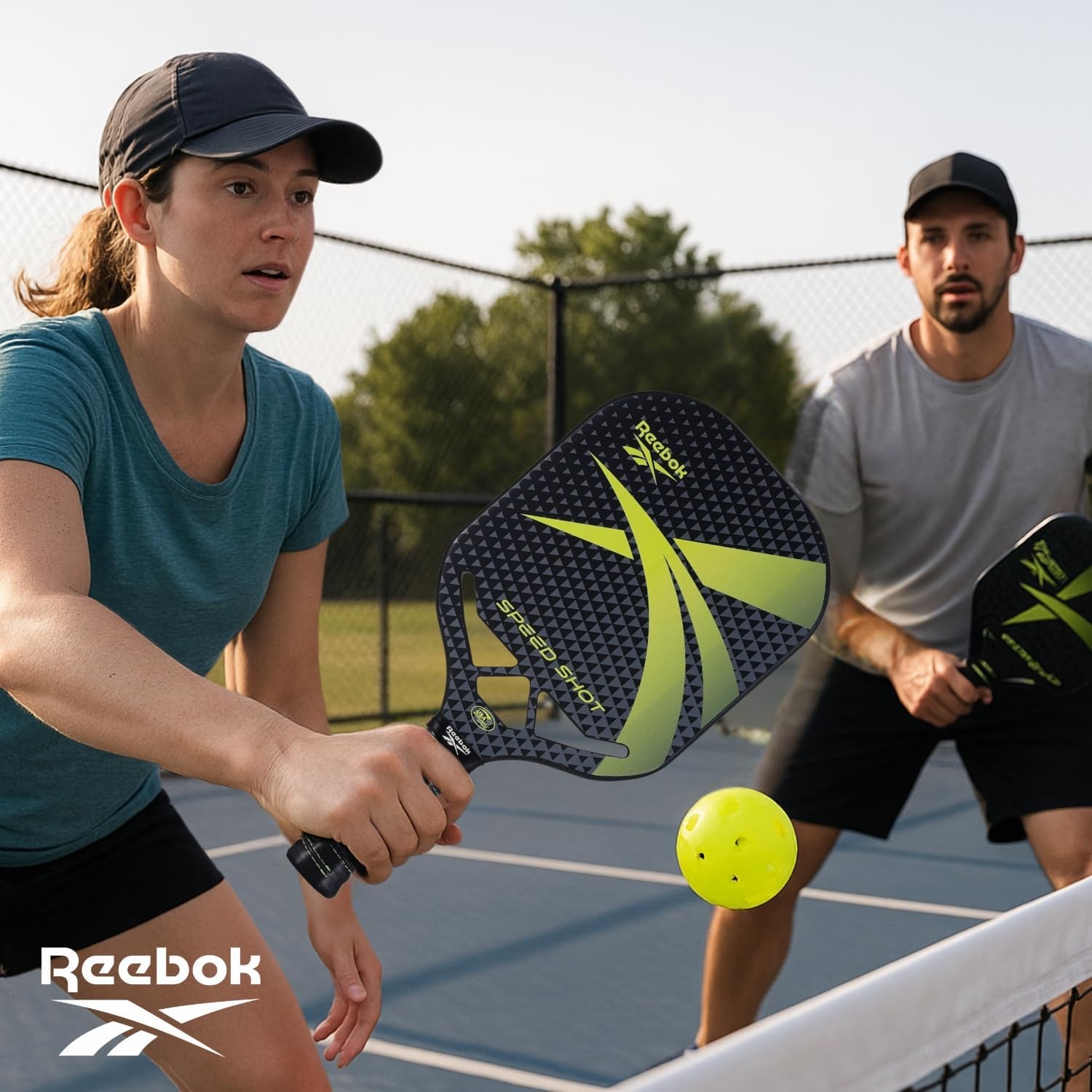 image:imageReebok Speed Pro Paddle Comfort Grip Handle amp Lightweight DesignBlackGreen