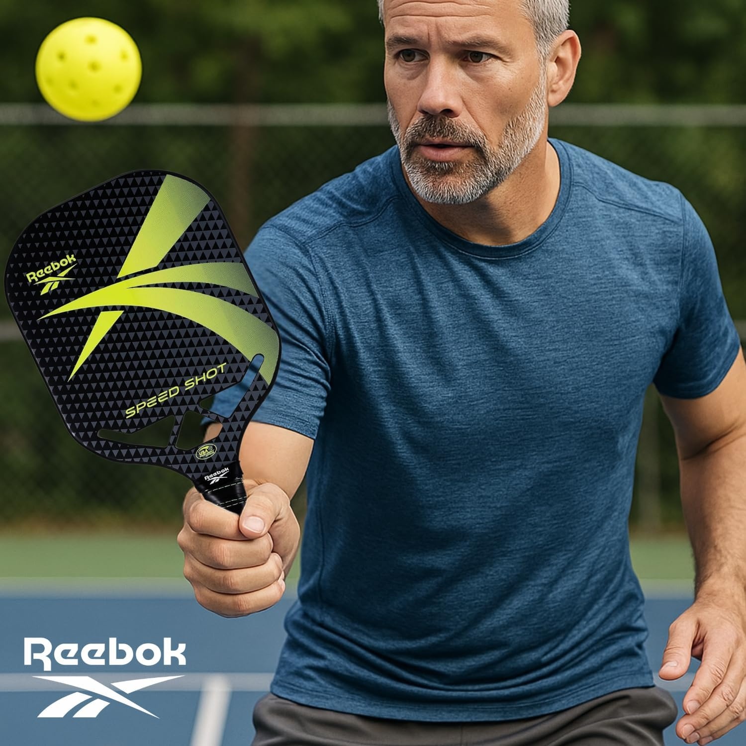 image:imageReebok Speed Pro Paddle Comfort Grip Handle amp Lightweight DesignBlackGreen