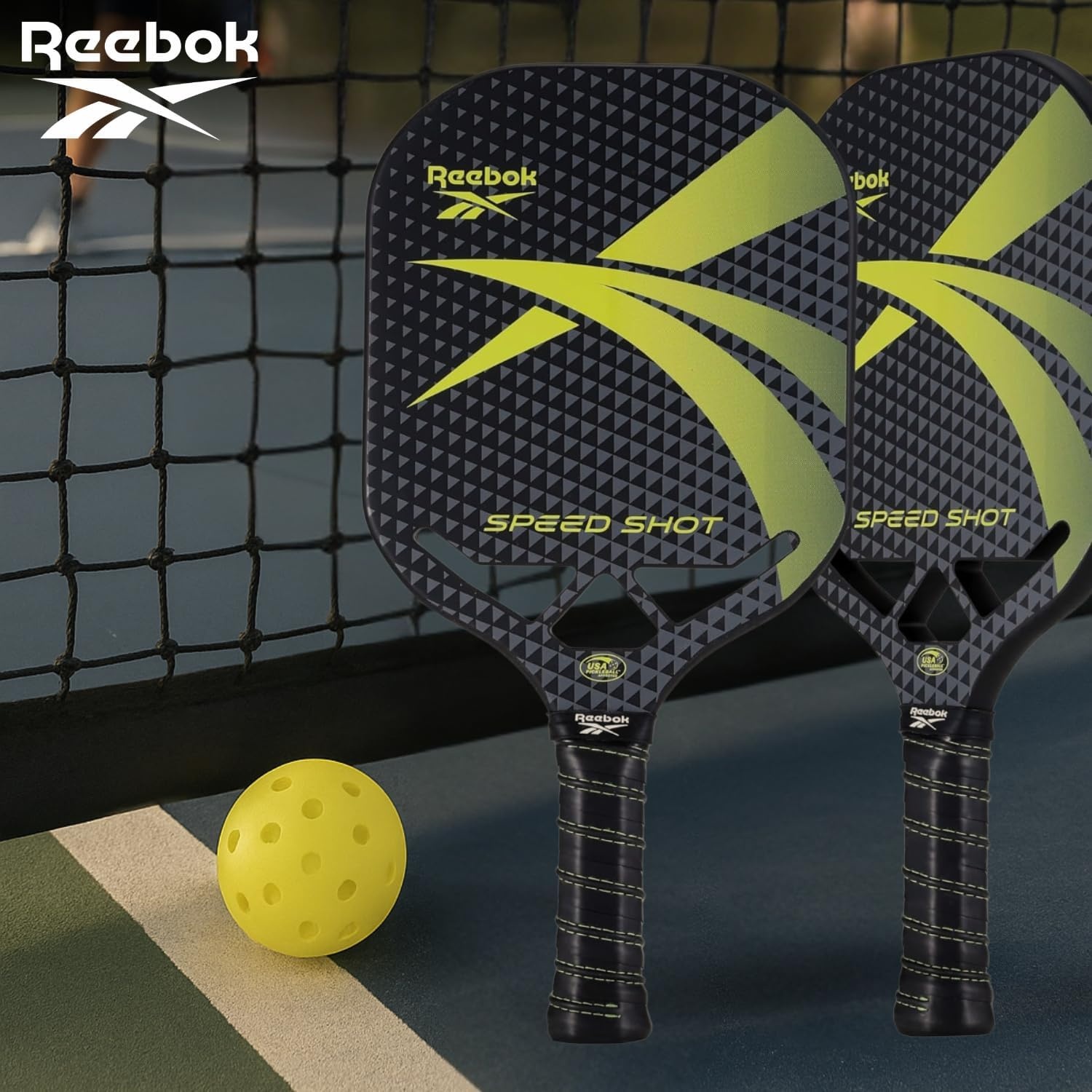 image:imageReebok Speed Pro Paddle Comfort Grip Handle amp Lightweight DesignBlackGreen