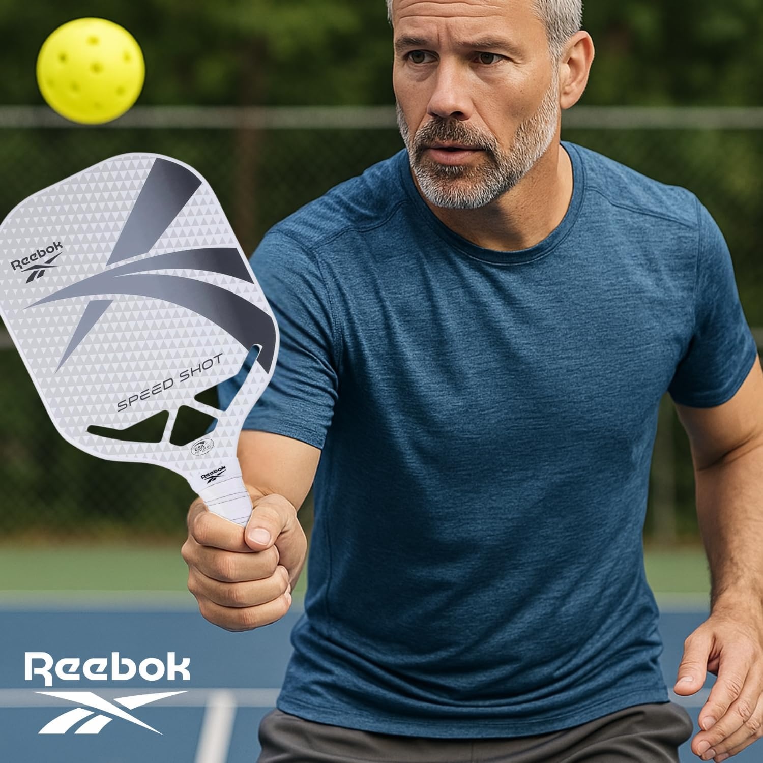 image:imageReebok Speed Pro Paddle Comfort Grip Handle amp Lightweight DesignWhiteGray