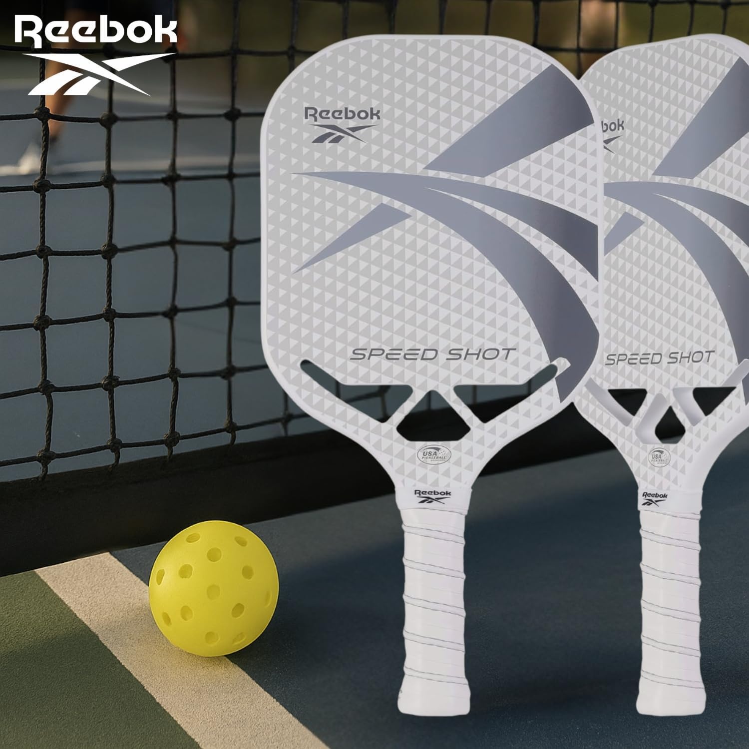 image:imageReebok Speed Pro Paddle Comfort Grip Handle amp Lightweight DesignWhiteGray