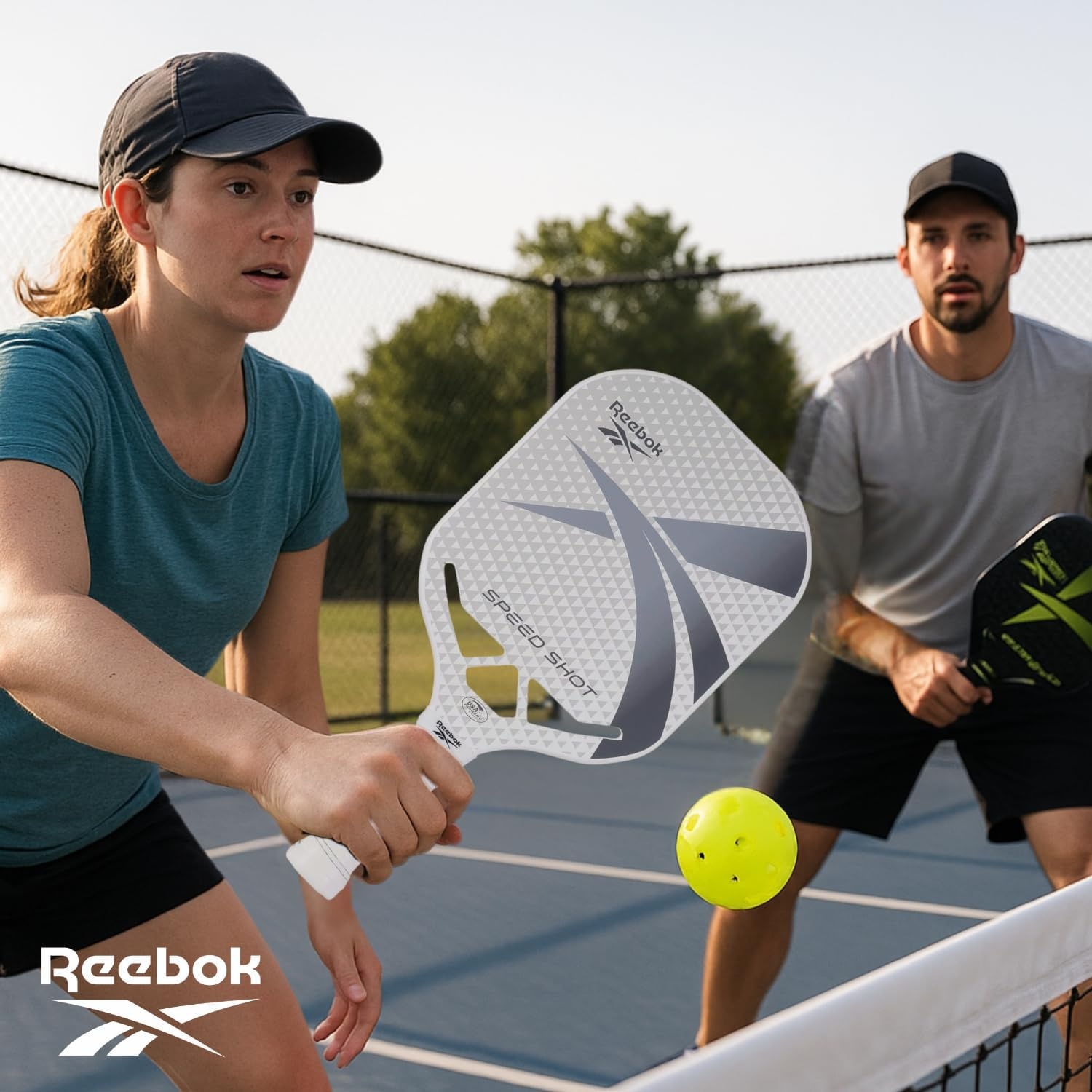 image:imageReebok Speed Pro Paddle Comfort Grip Handle amp Lightweight DesignWhiteGray