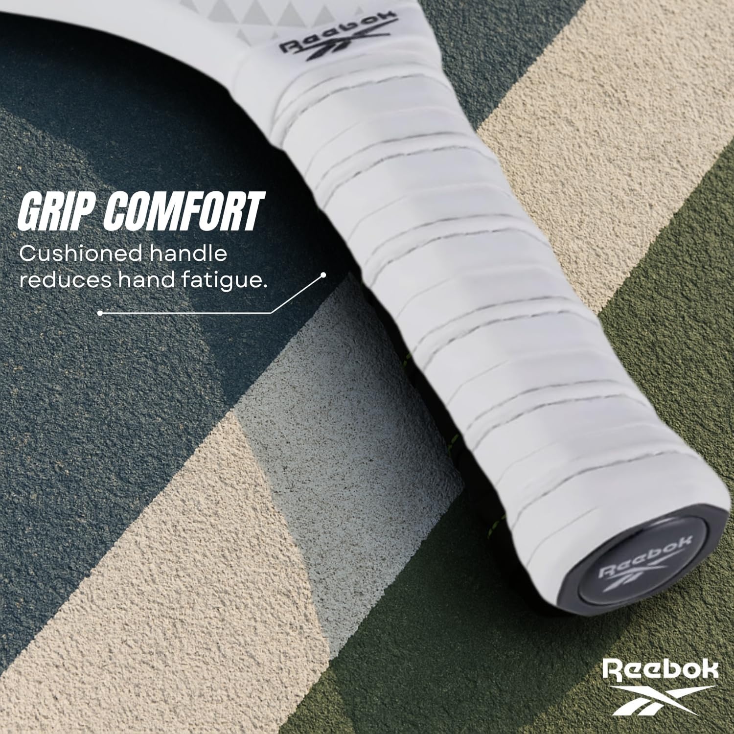 image:imageReebok Speed Pro Paddle Comfort Grip Handle amp Lightweight DesignWhiteGray