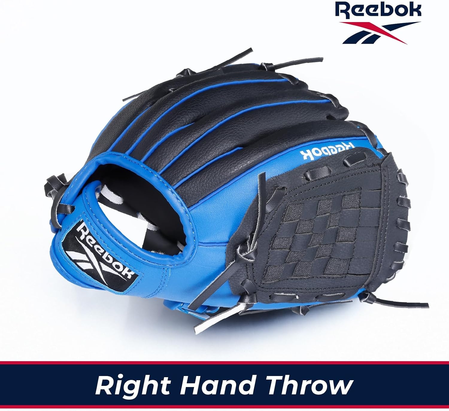 image:imageReebok Youth Baseball Glove Set 9Inch Kids Sports Glove with Foam Ball Training Mitt for Beginners Practice amp Backyard PlayBlue