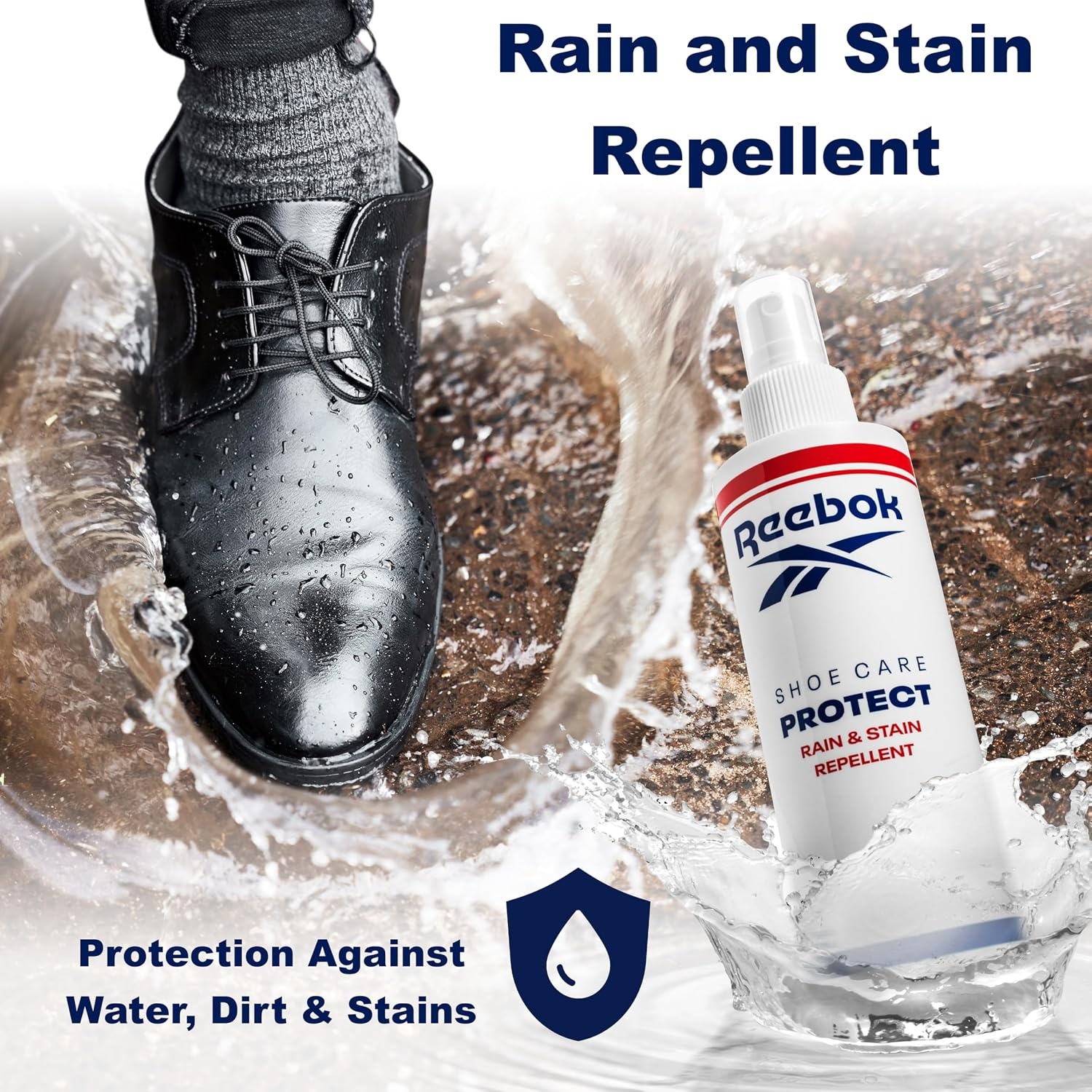 image:imageReebok Rain and Stain Repellent Shoe Protector Spray Waterproof and Stain Protection Water Repellent Spray for Shoes 6oz