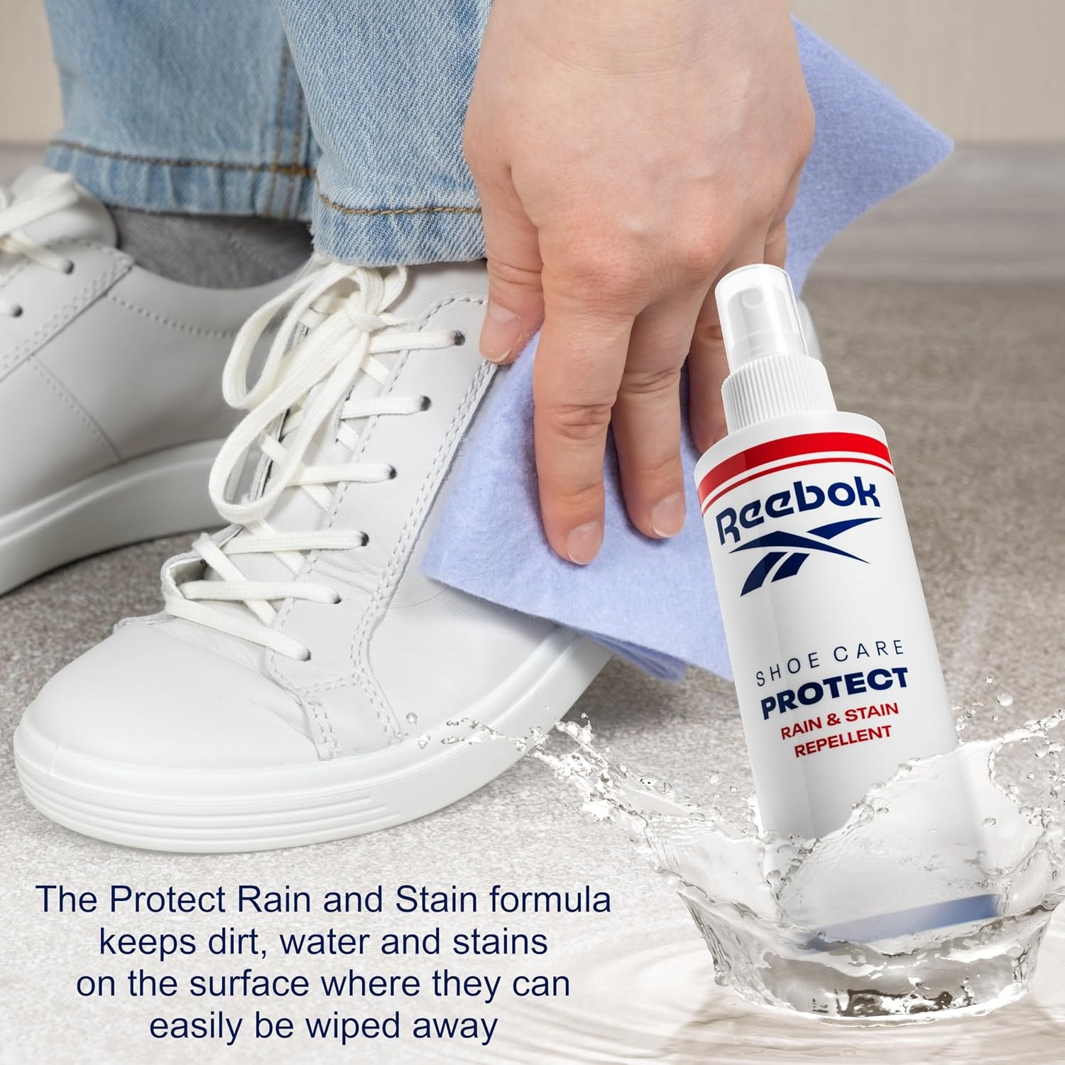 image:imageReebok Rain and Stain Repellent Shoe Protector Spray Waterproof and Stain Protection Water Repellent Spray for Shoes 6oz