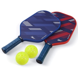 Reebok – Pickleball Set for 2 Players, Includes 2 Paddles with Cushion Grip and 2 Light-Up Balls, Perfect for Night Play, Durable, Engineered for Sports Enthusiasts(Navy/Red)