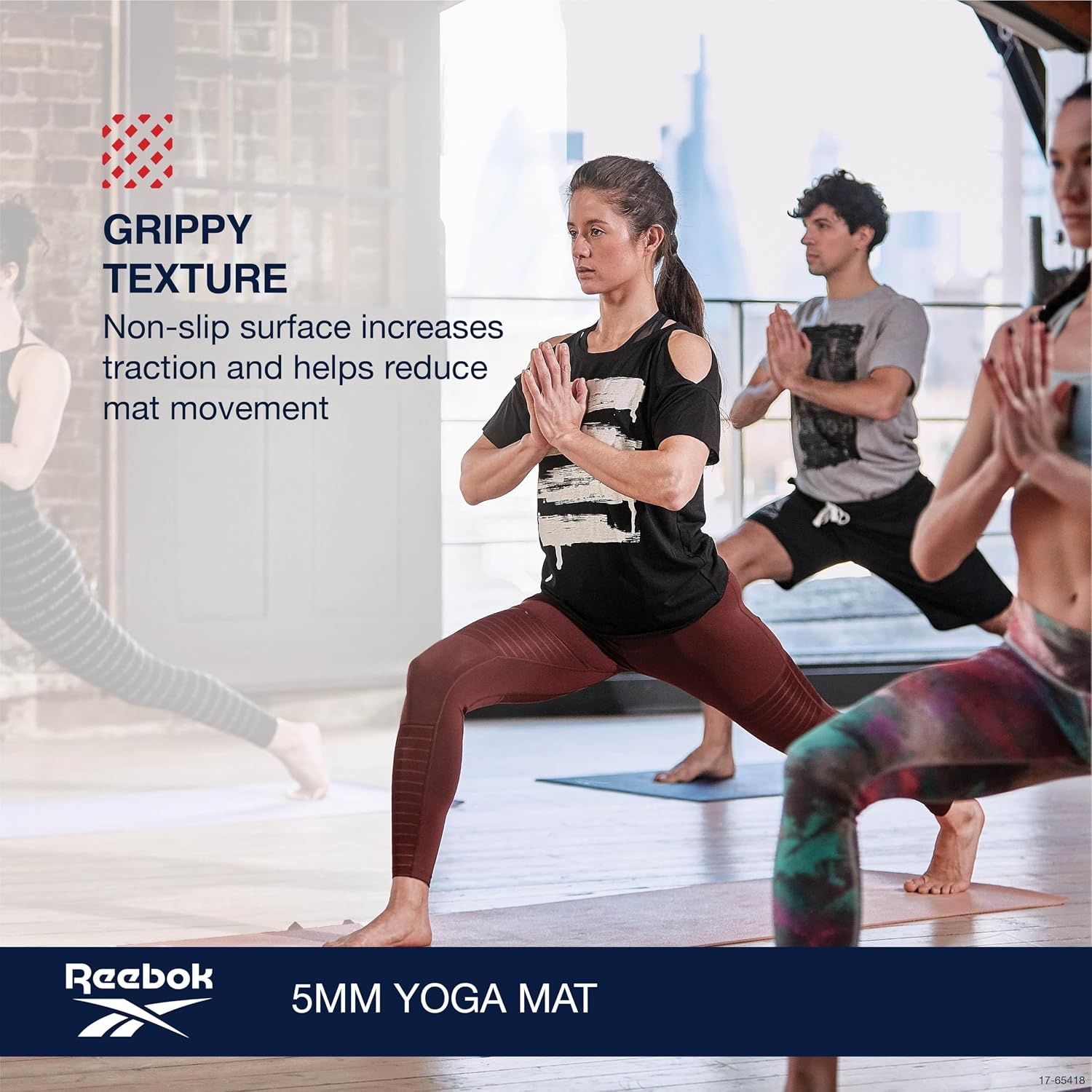 image:imageReebok 5mm Solid Yoga Mat 68 x 24 NonSlip Lightweight Foldable and Durable Exercise Mat with Carry Strap for Home Workout Yoga Pilates Fitness and Outdoor TrainingCyber Mint