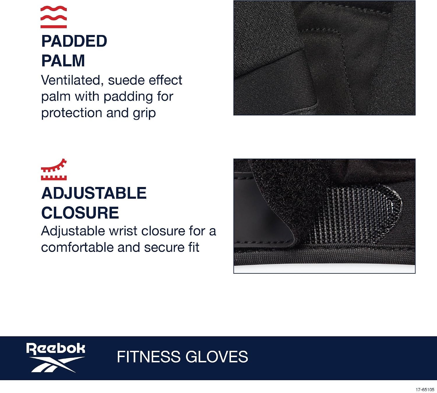 image:imageReebok Classic Fingerless Gloves Lightweight Fitness amp Weight Lifting Gloves for TrainingGrey