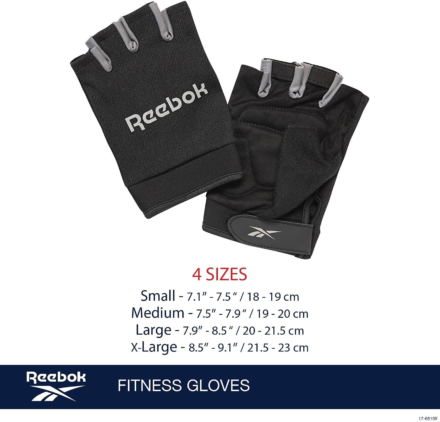 image:imageReebok Classic Fingerless Gloves Lightweight Fitness amp Weight Lifting Gloves for TrainingGrey