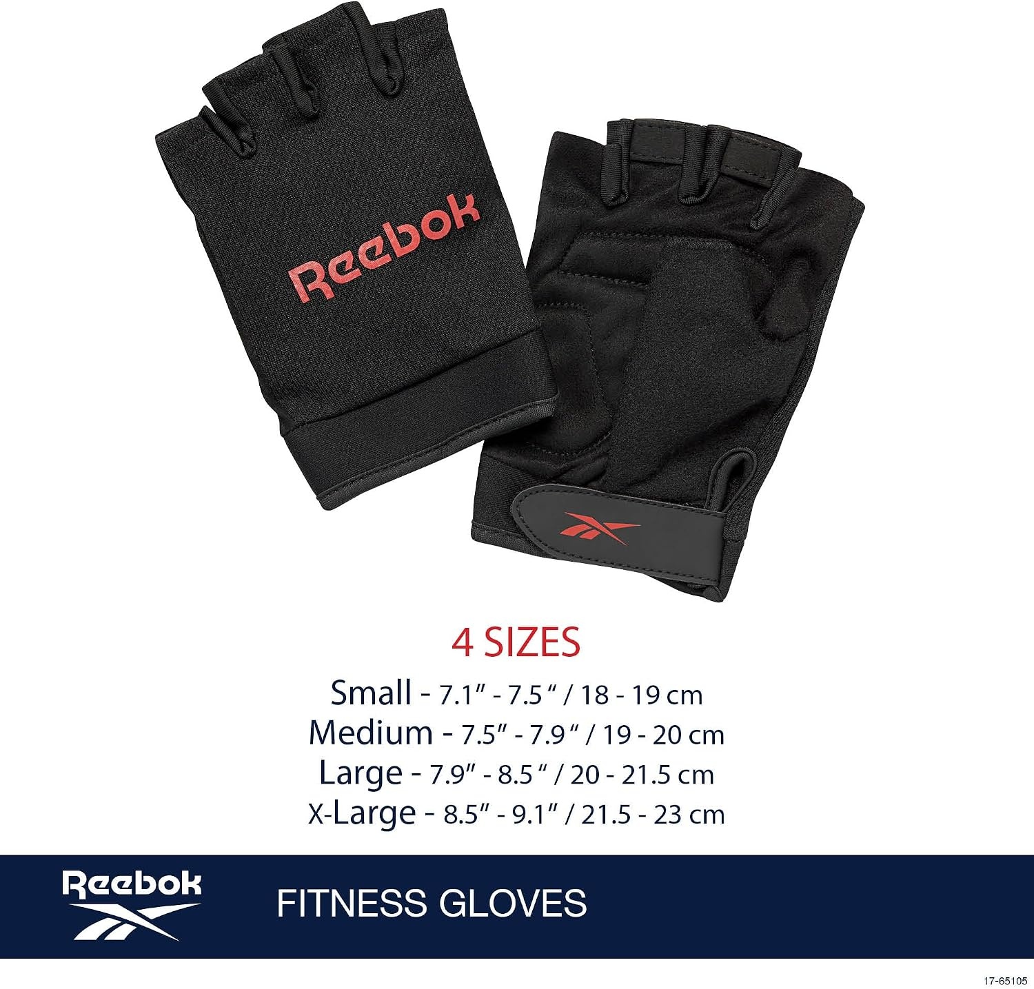 image:imageReebok Classic Fingerless Gloves Lightweight Fitness amp Weight Lifting Gloves for TrainingRed