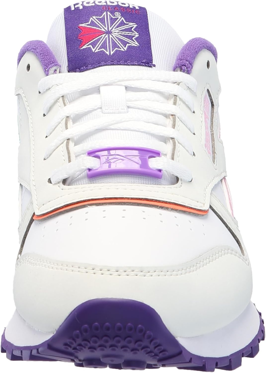image:imageReebok Classic Nylon Womens Sneakers Casual Tennis Shoes WomenBarely GreyDynamic PurpleBold Pink