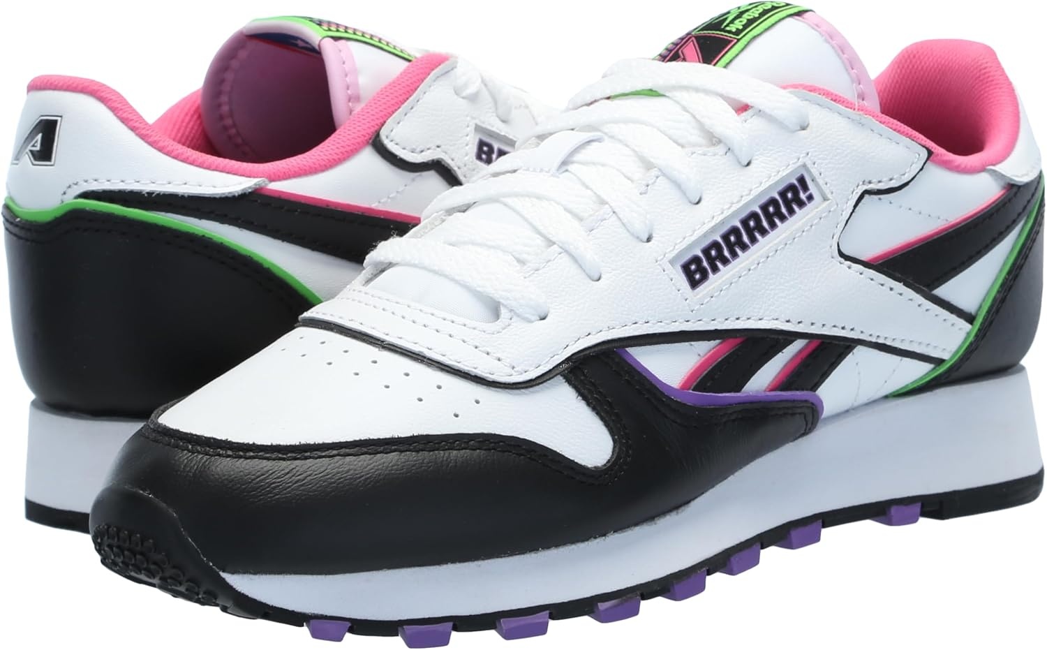 image:imageReebok Classic Nylon Womens Sneakers Casual Tennis Shoes WomenBlackWhitePink