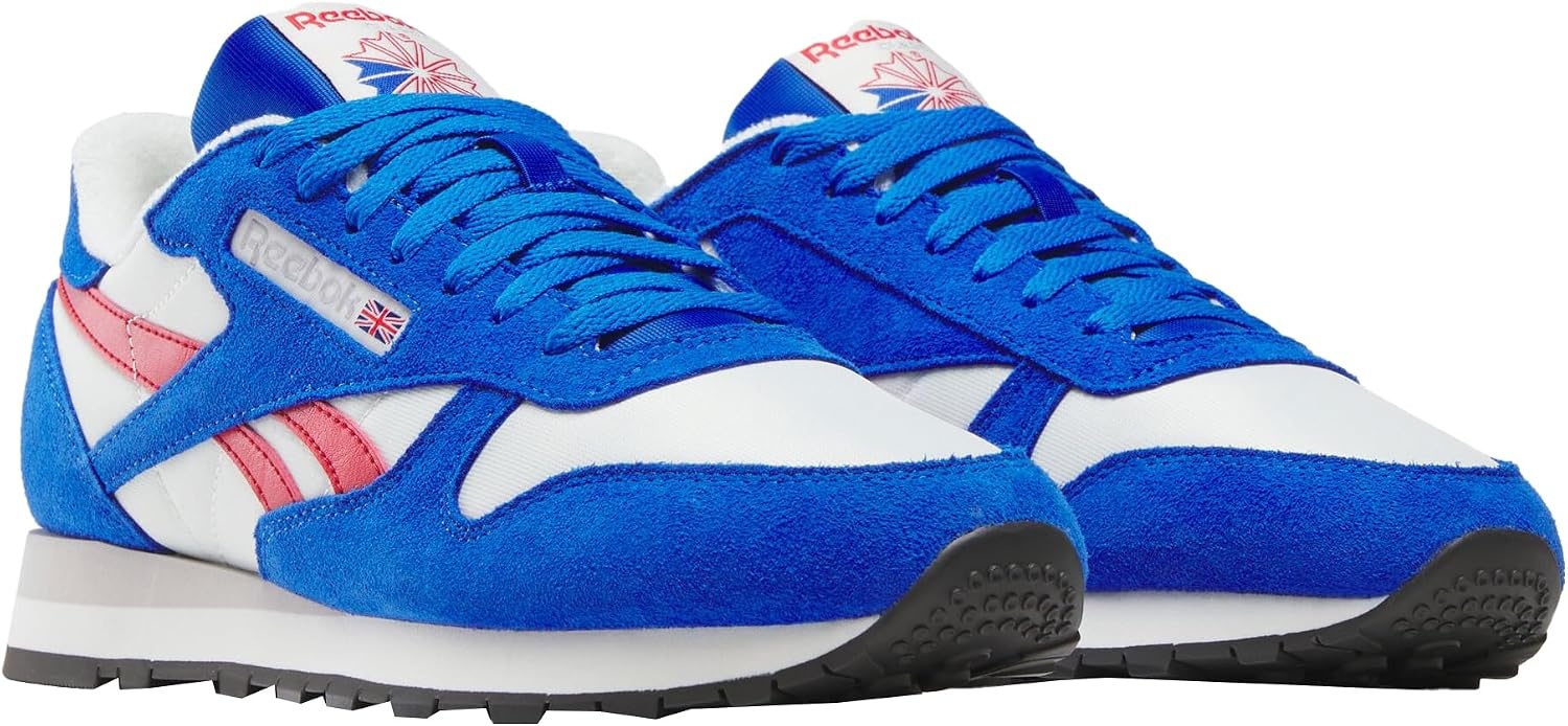image:imageReebok Classic Nylon Womens Sneakers Casual Tennis Shoes WomenChalk Optimum Blue Vector Red