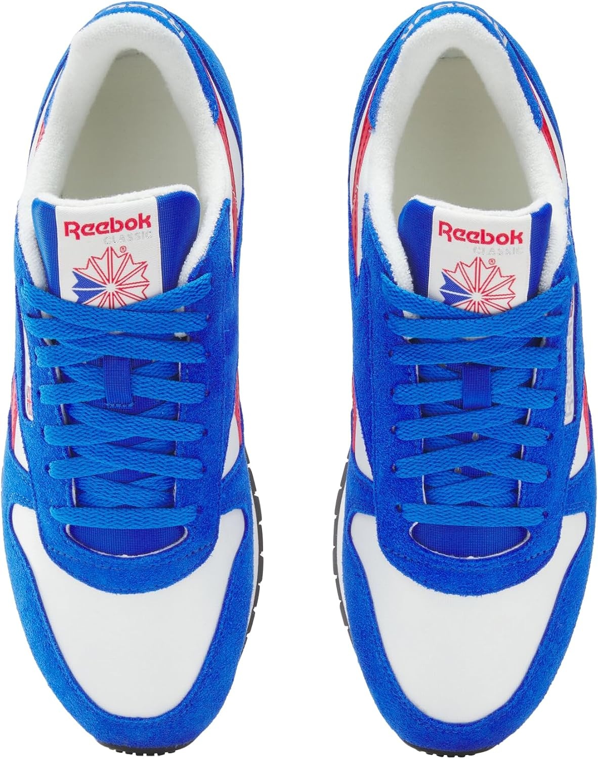 image:imageReebok Classic Nylon Womens Sneakers Casual Tennis Shoes WomenChalk Optimum Blue Vector Red