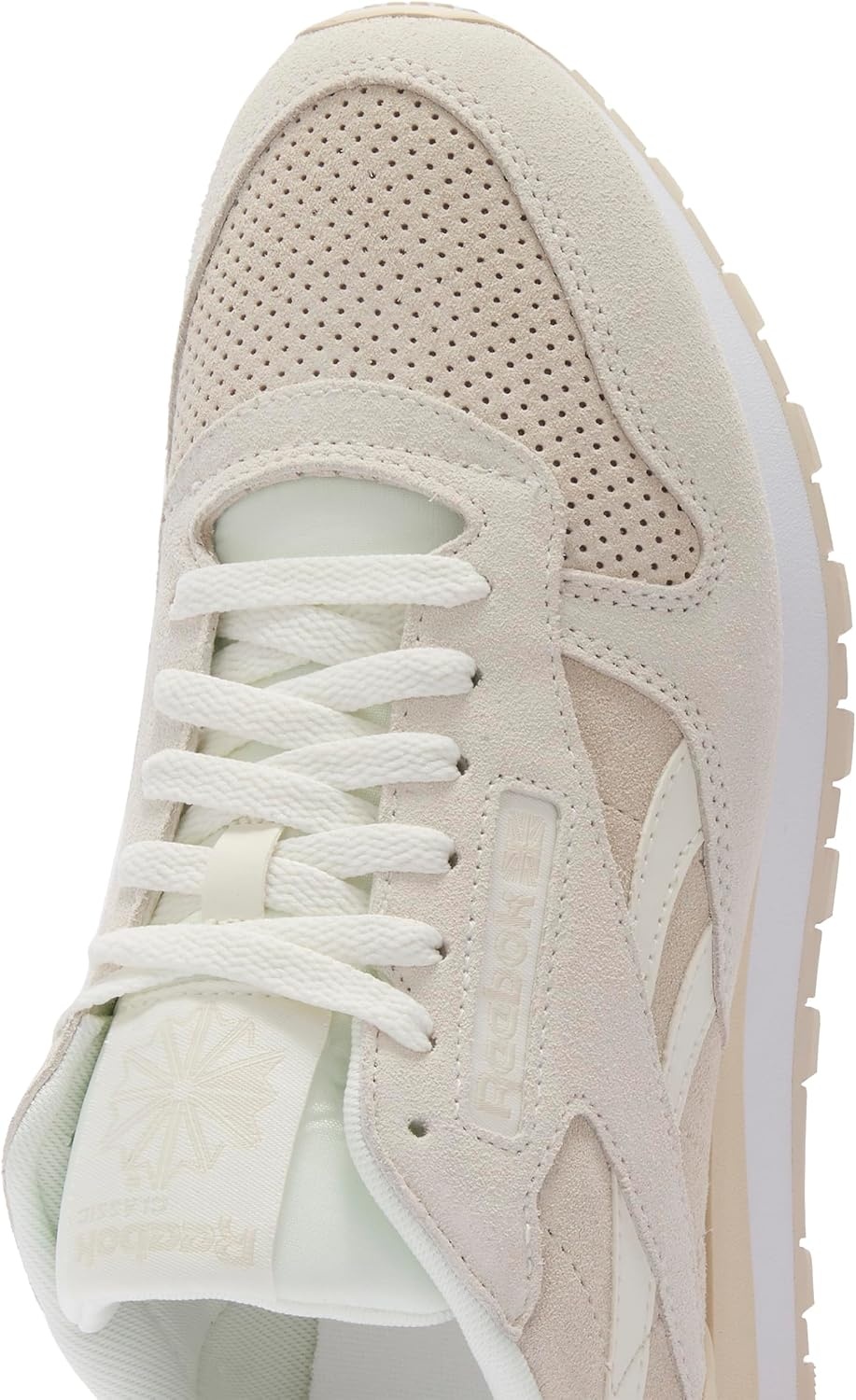 image:imageReebok Classic Nylon Womens Sneakers Casual Tennis Shoes WomenChalk Sand White