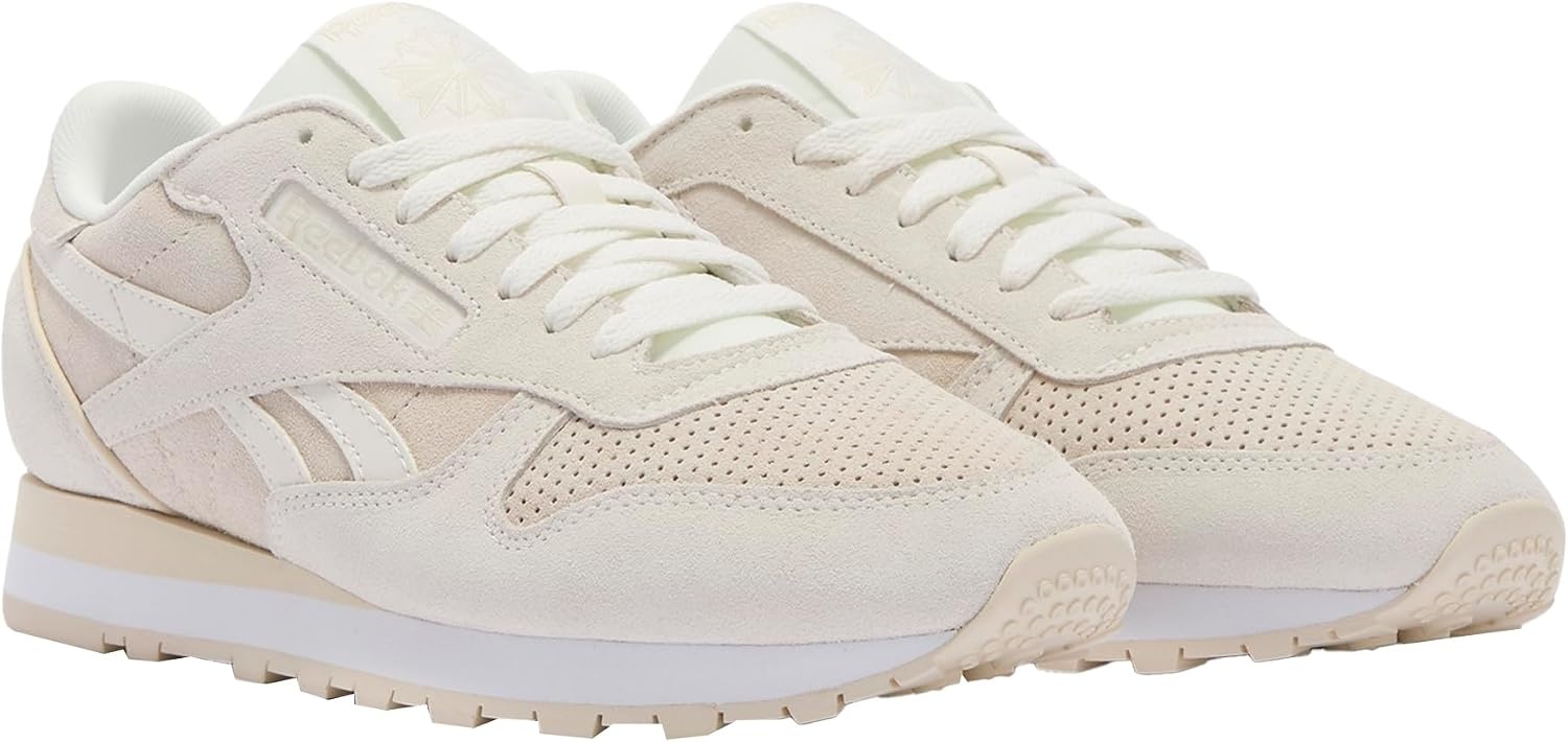 image:imageReebok Classic Nylon Womens Sneakers Casual Tennis Shoes WomenChalk Sand White