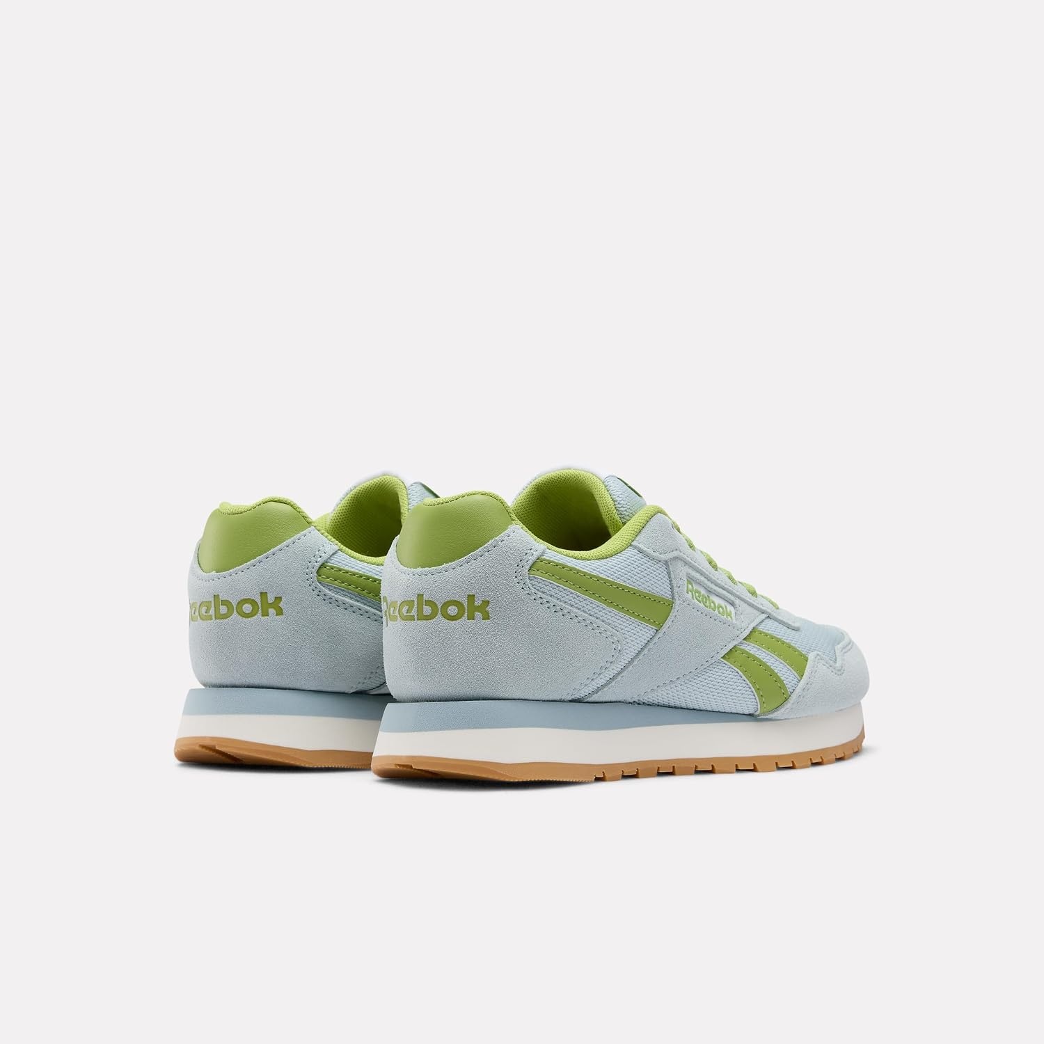 image:imageReebok Classic Nylon Womens Sneakers Casual Tennis Shoes WomenIceblue Shaggreen Ftwrwhite