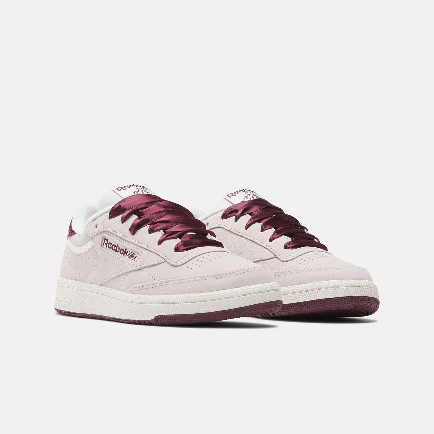image:imageReebok Classic Nylon Womens Sneakers Casual Tennis Shoes WomenLuxegrey Blackcherry Chalk