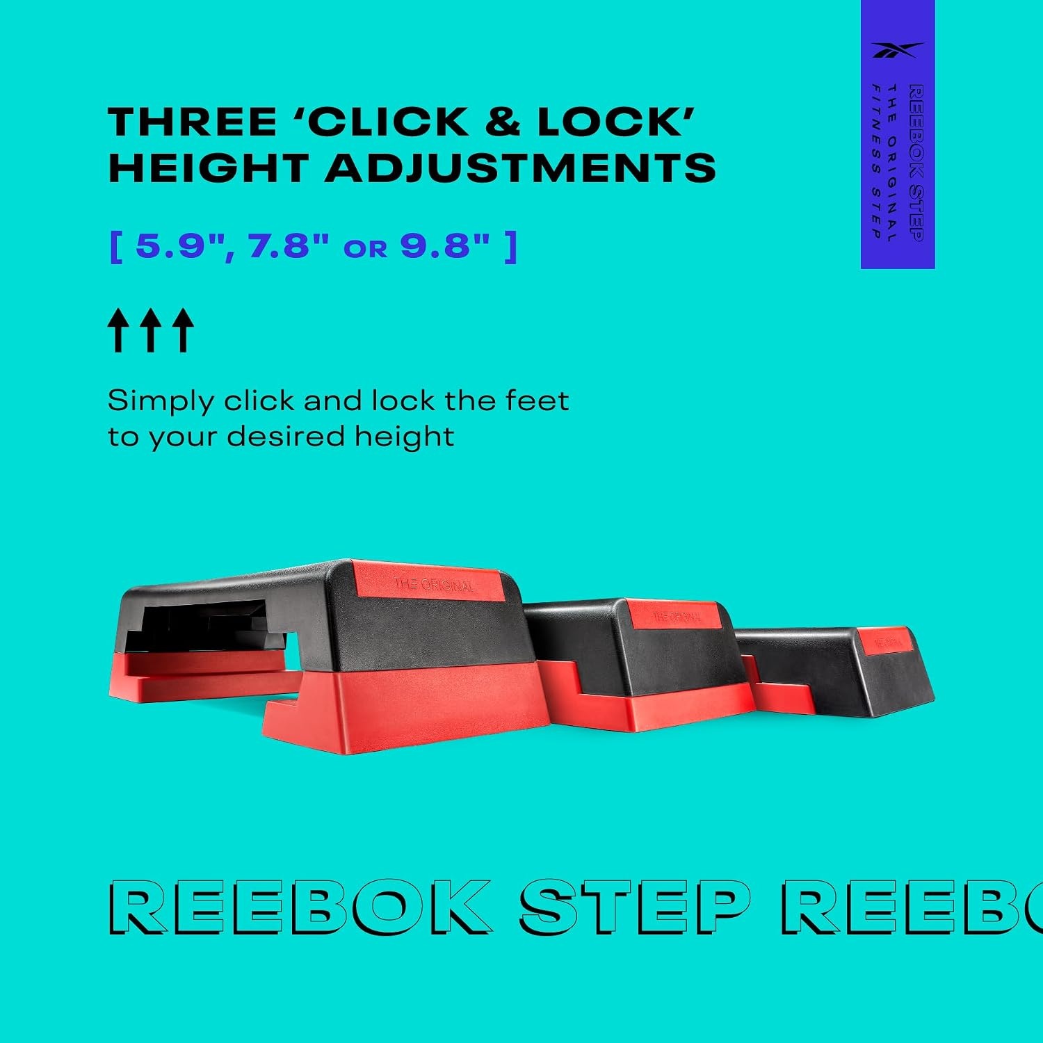 image:imageReebok Fitness Multipurpose Adjustable Aerobic and Strength Training Workout Step Platform for HIIT Cardio and General SessionsRed