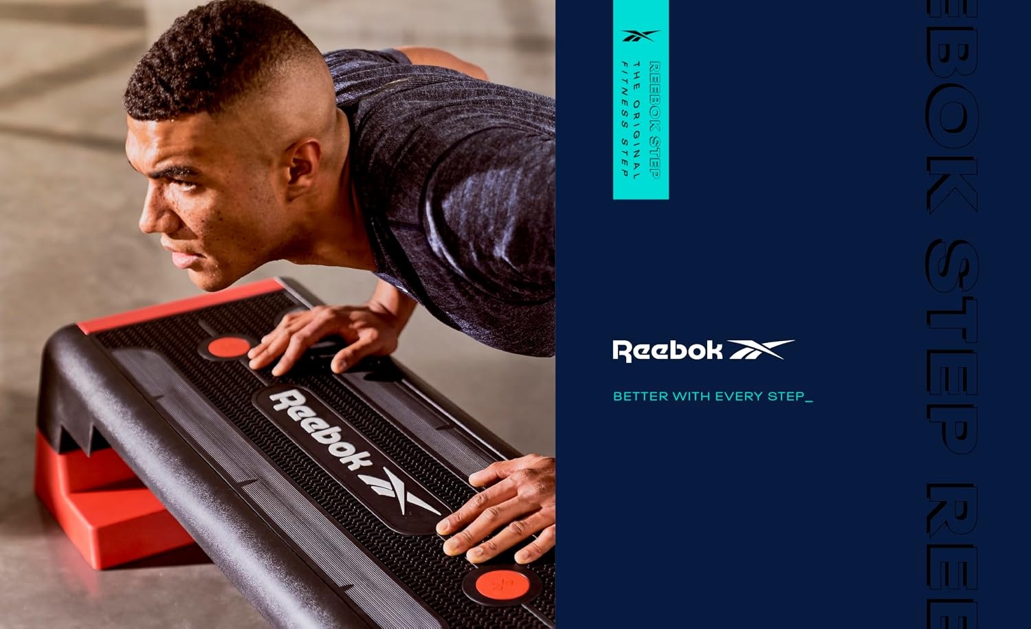 image:imageReebok Fitness Multipurpose Adjustable Aerobic and Strength Training Workout Step Platform for HIIT Cardio and General SessionsRed