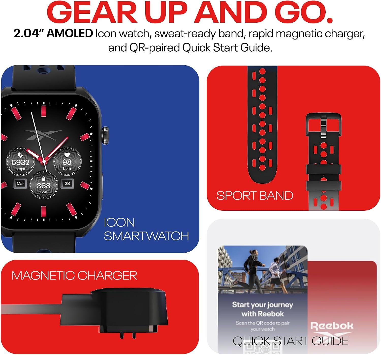 image:imageReebok ICON SMARTWATCH Victory GoldPhantom Black