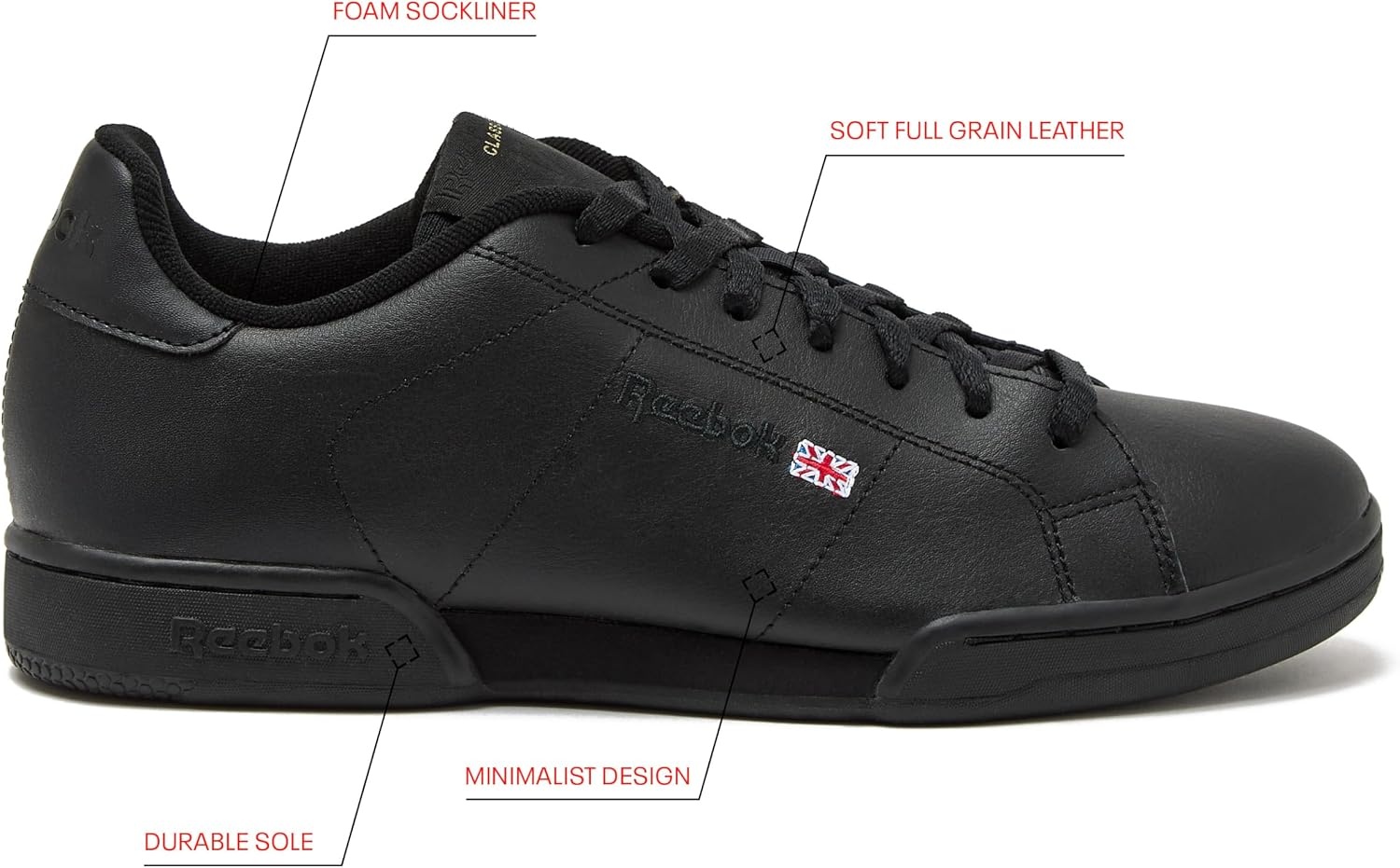 image:imageReebok Mens NPC II Casual SneakersBlack