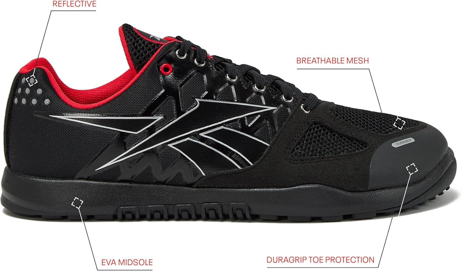 image:imageReebok Mens Nano 20 Cross Training ShoesBlackEnergy Red