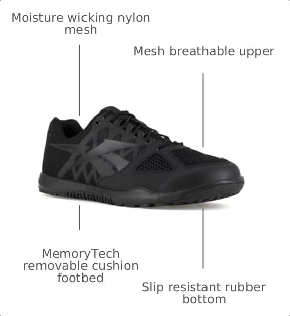 image:imageReebok Mens Nano Tactical Electrical Hazard Soft Toe ShoeBlack