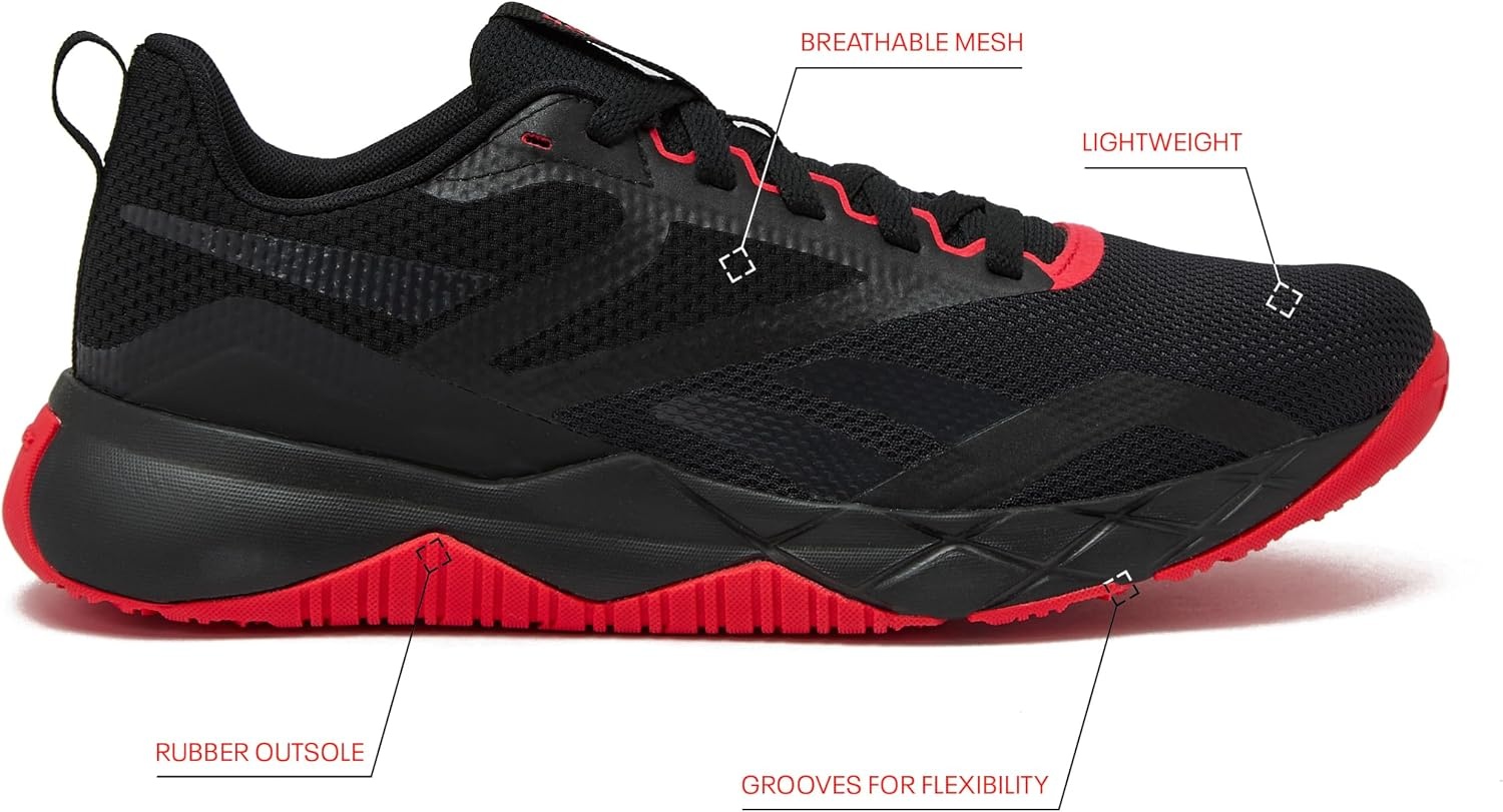 image:imageReebok Mens Nfx TrainerBlackEnergy RedFootwear White