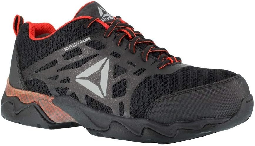 image:imageReebok Mens Rb1061 Beamer Safety Toe Seamless Athletic Work ShoesBlack