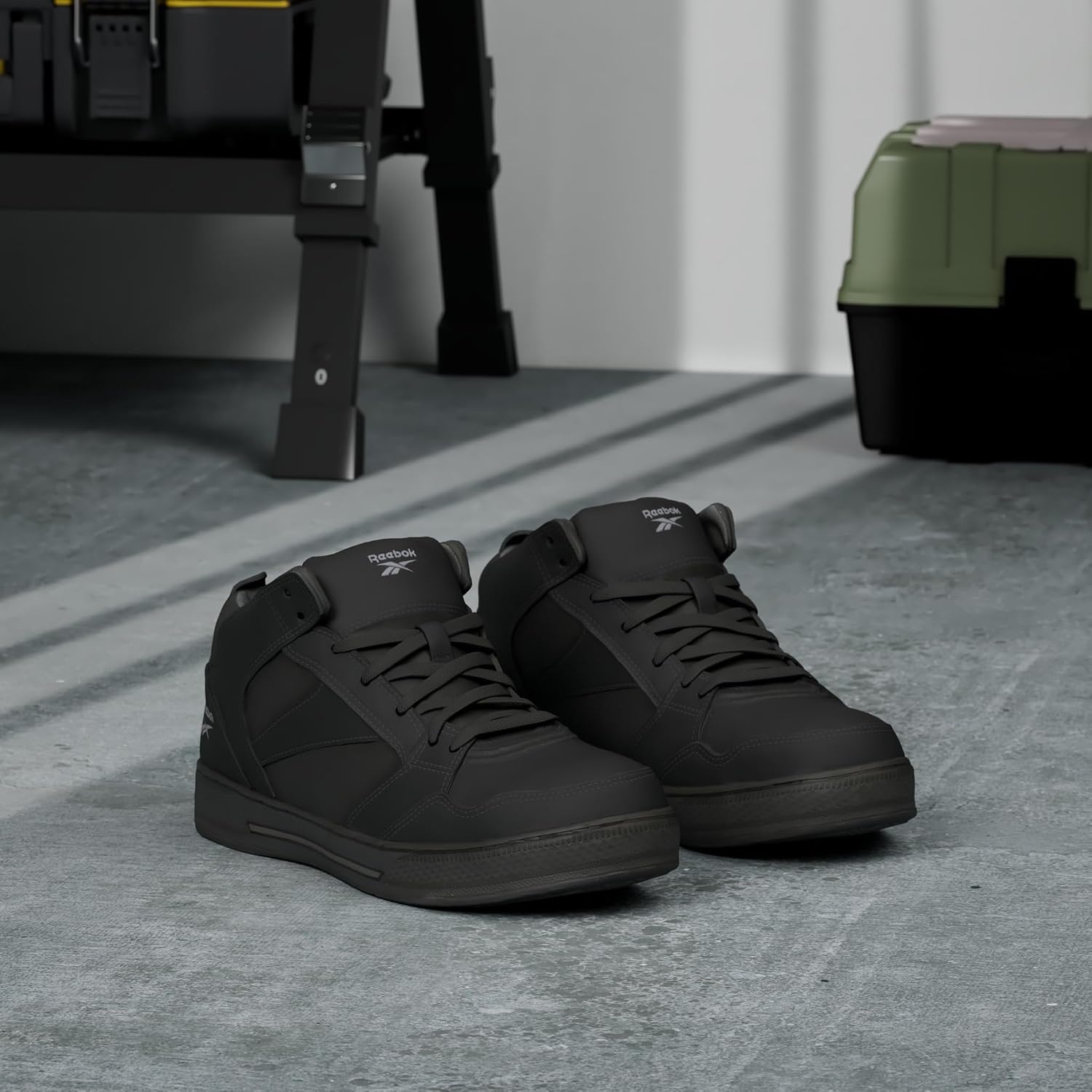 image:imageReebok Mens Rb1735 Dayod Composite Toe Skateboard Work ShoesBlacksuede